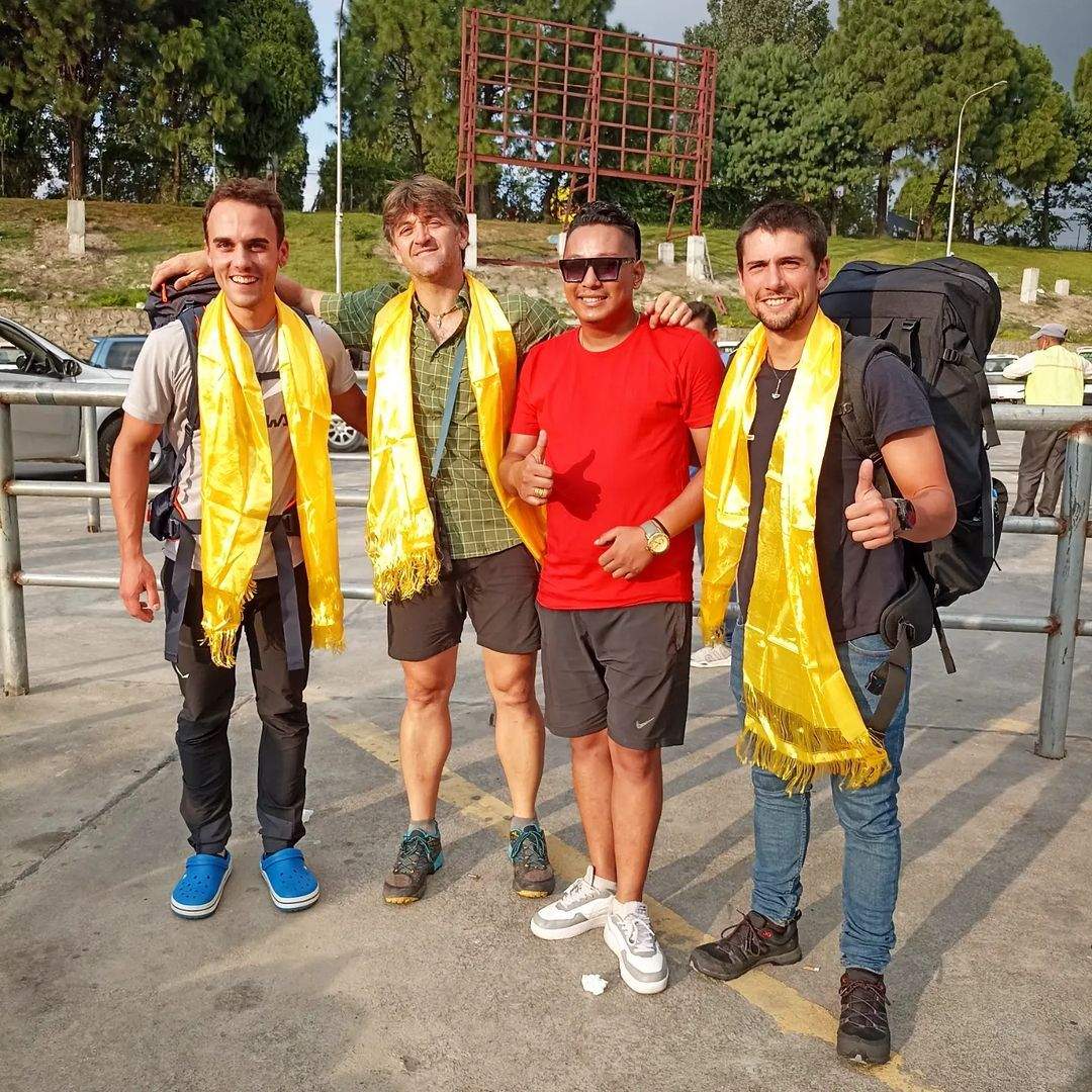 Gonzalo Fernández amb els companys al Nepal.