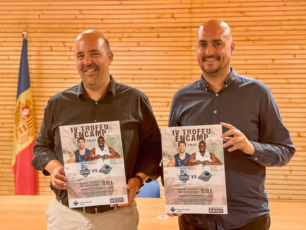El president del MoraBanc, Gorka Aixàs, i el conseller d'esports d'Encamp, Xavier Fernández han presentat el torneig.
