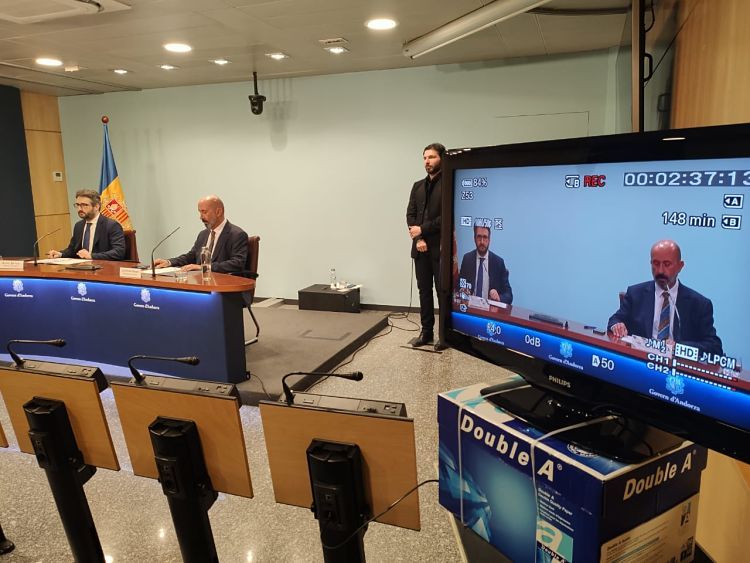 Un instant de la roda de premsa.