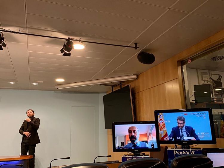 Un instant de la roda de premsa.