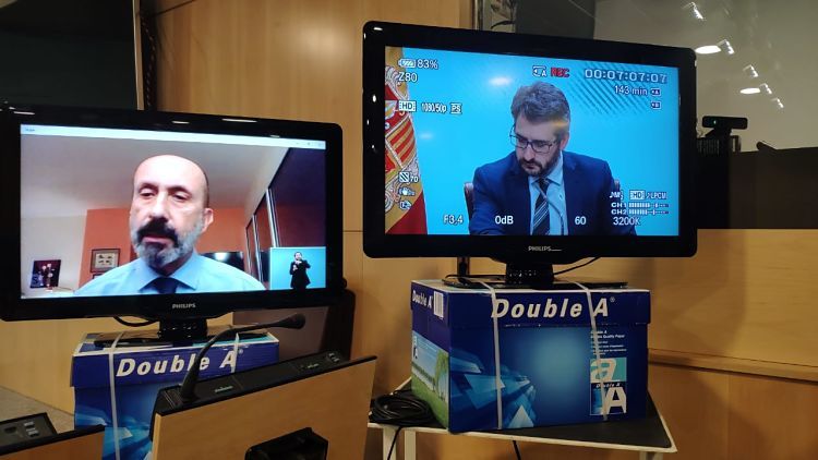 Benazet i Jover, durant la roda de premsa.