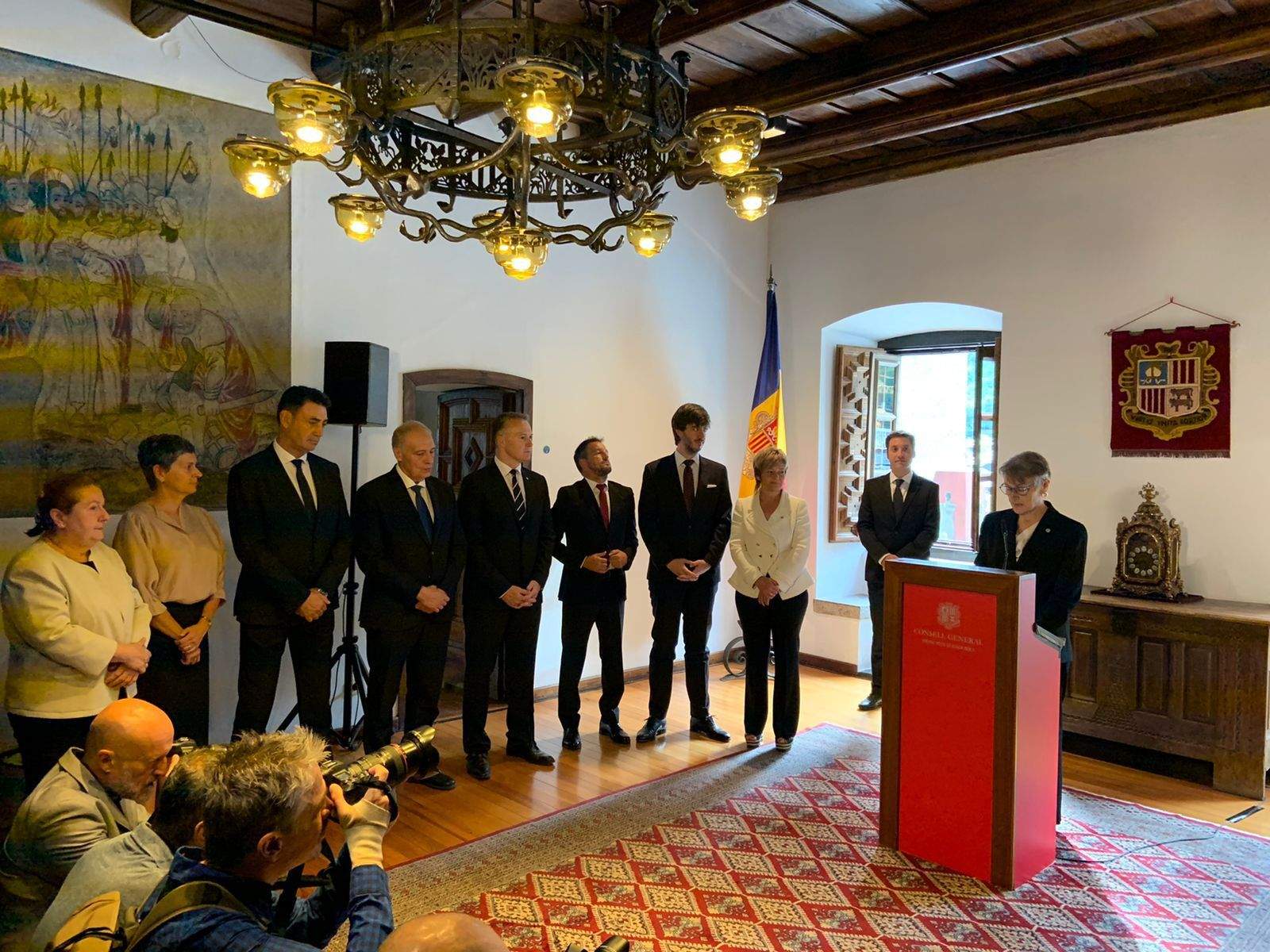 La síndica general ha fet el discurs a la Casa de la Vall. La síndica general ha fet el discurs a la Casa de la Vall.