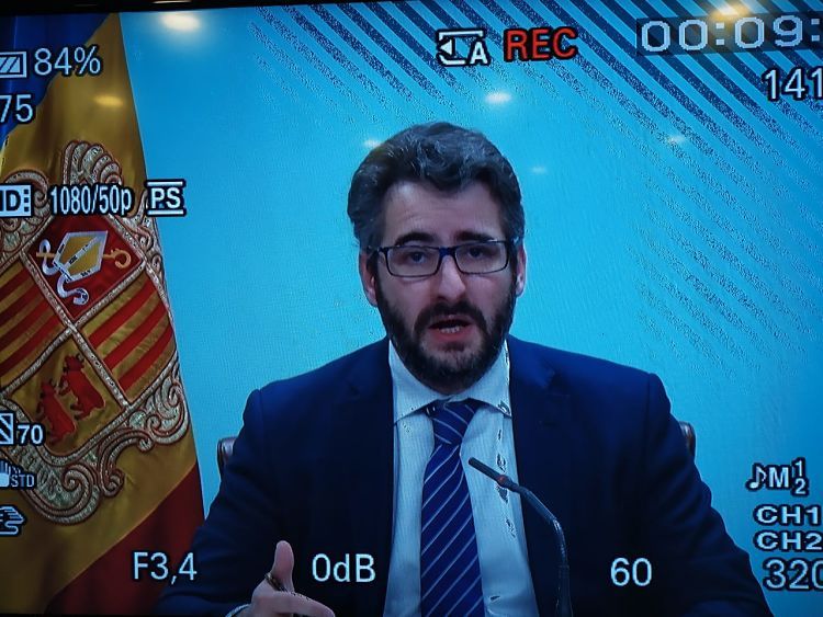 El ministre Eric Jover, durant la roda de premsa.