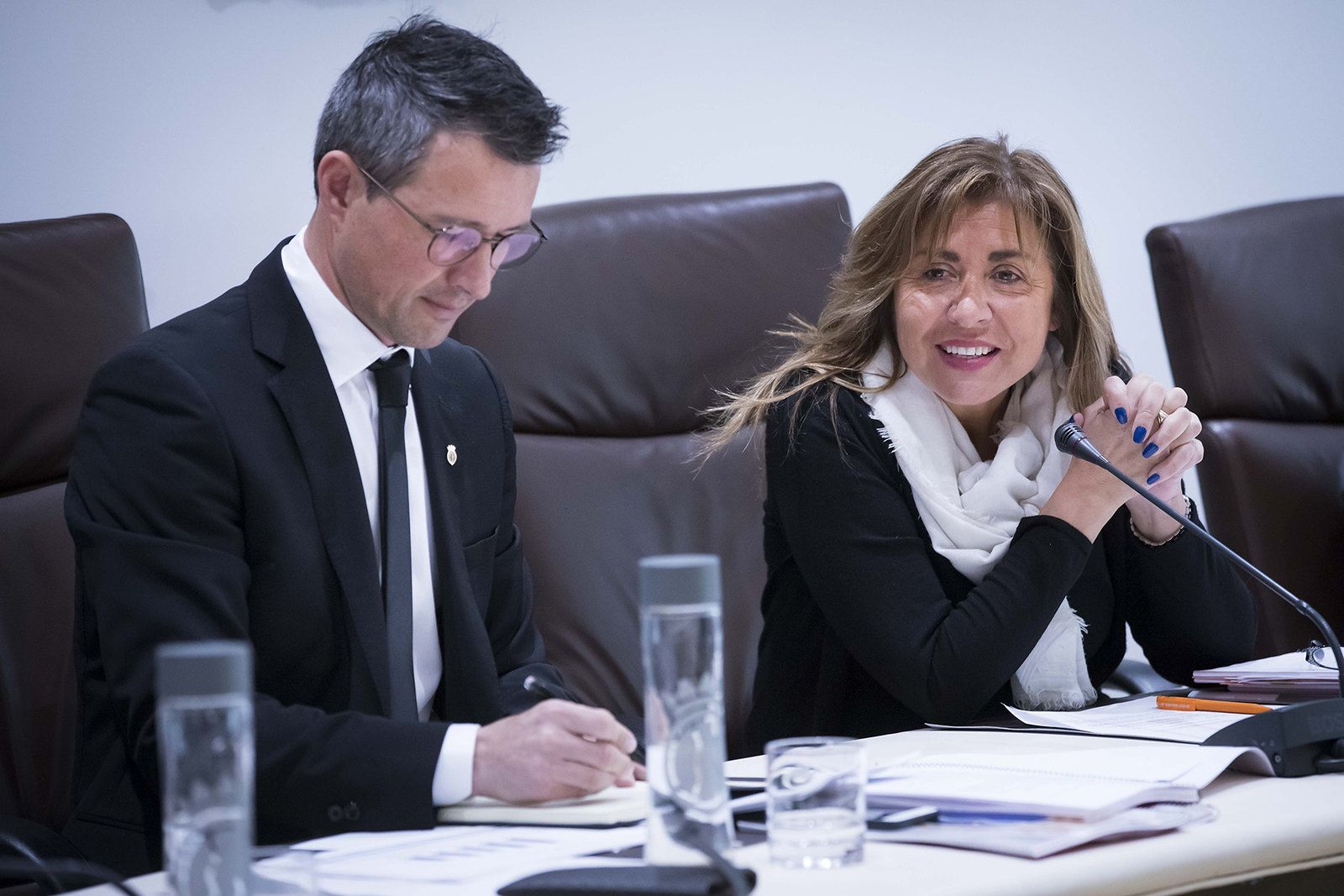 Els cònsols d'Andorra la Vella, Conxita Marsol i David Astrié.