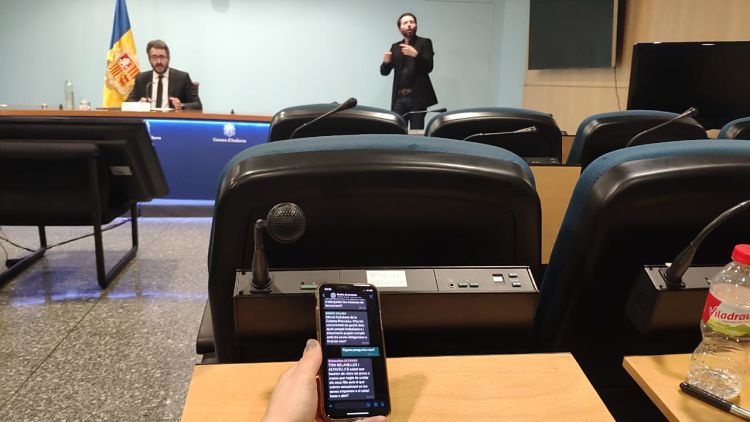 Un instant de la roda de premsa.