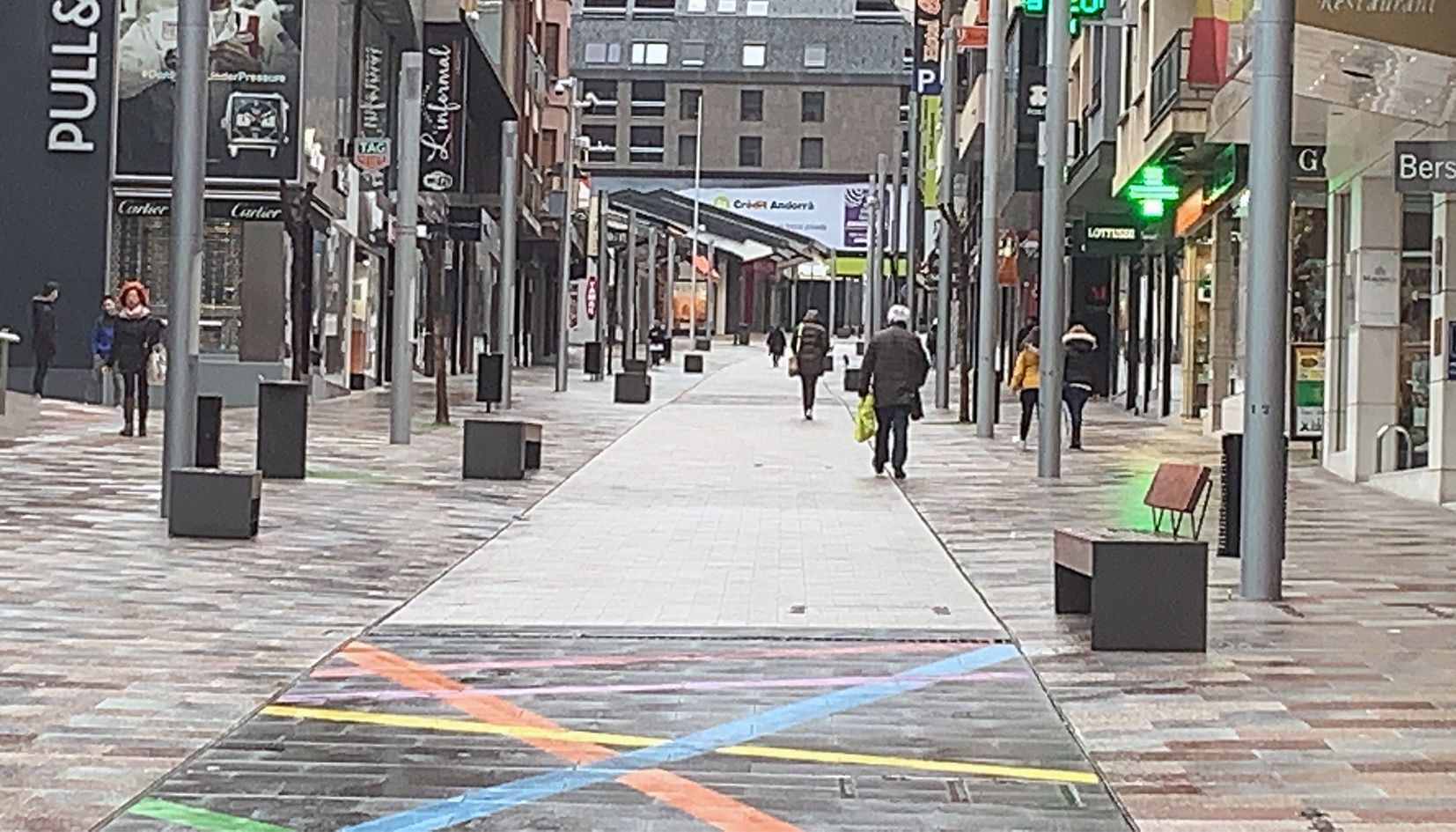 La zona per vianants de la 