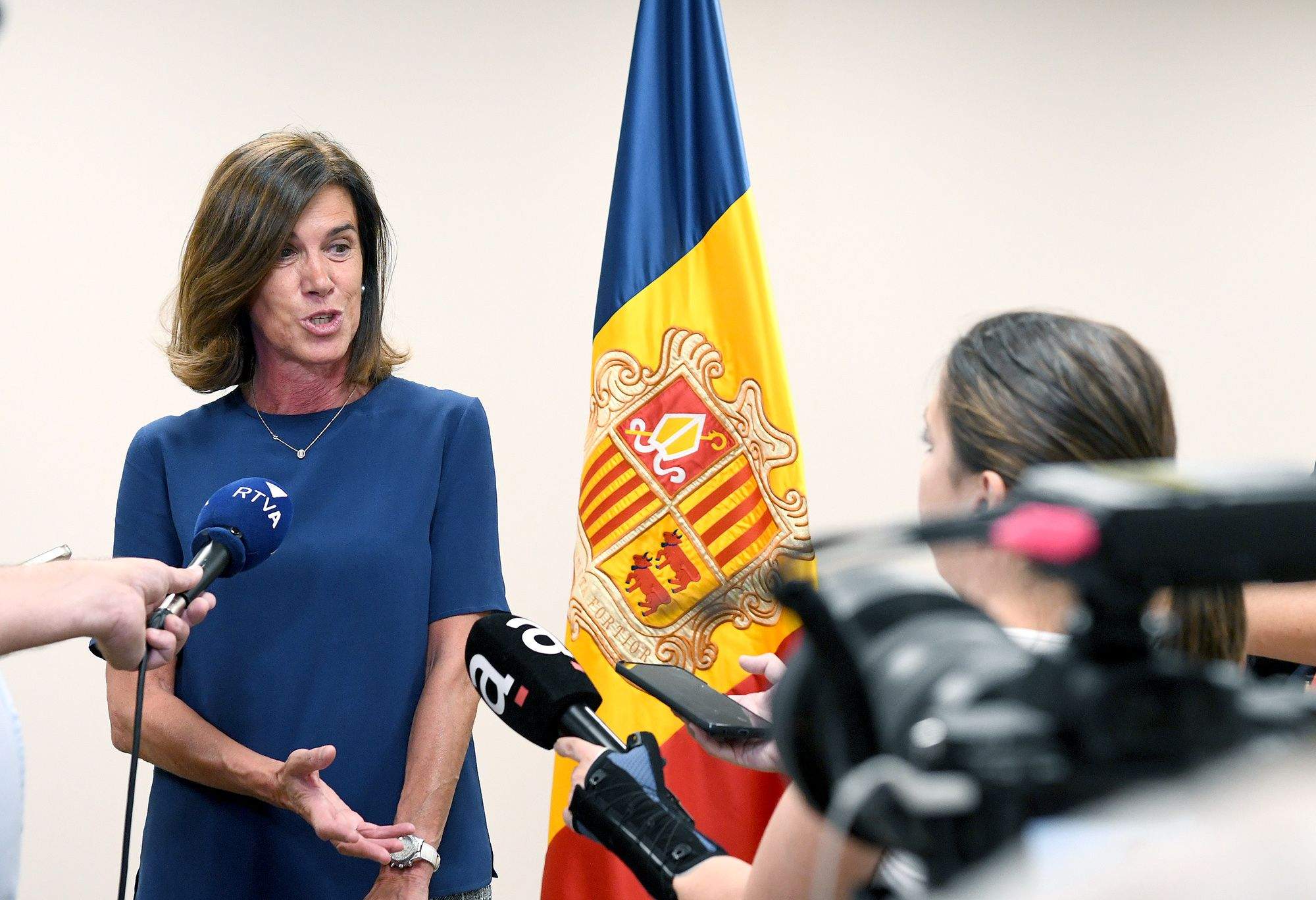 Vilarrubla atenent els mitjans de comunicació sobre aquest inici de curs.