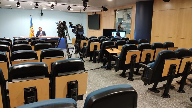 Un instant de la roda de premsa.