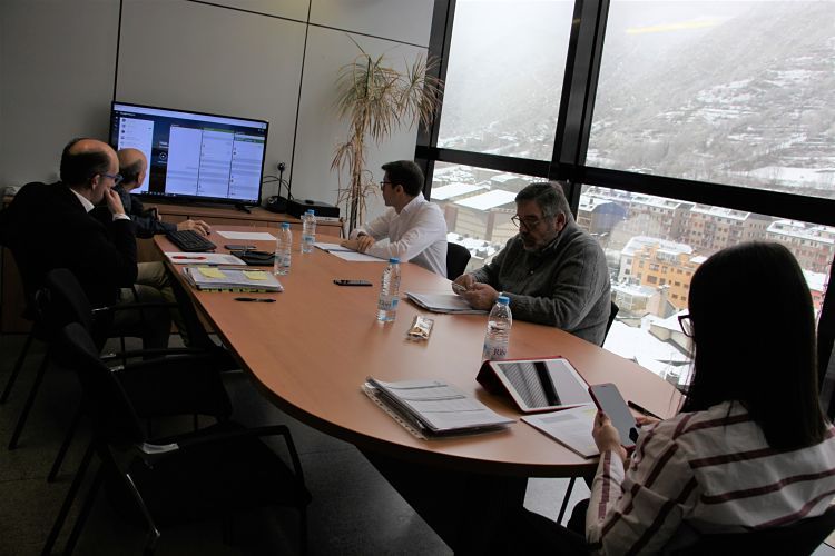 Un moment de la sessió de comú virtual.