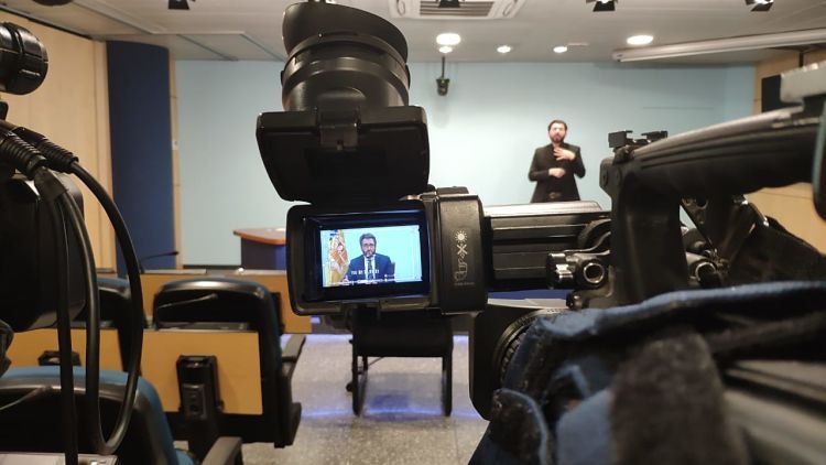 Un instant de la roda de premsa.