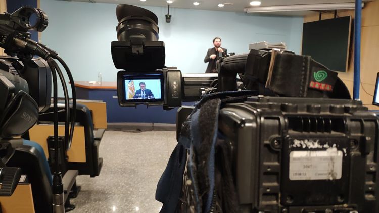 Un instant de la roda de premsa.