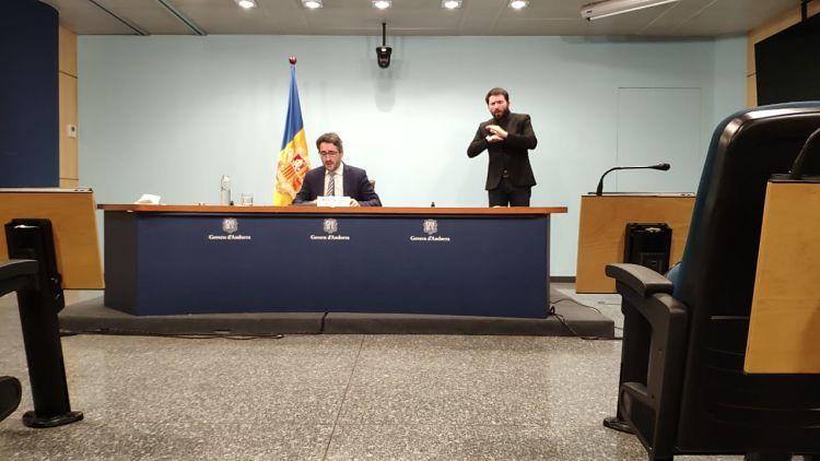 Un instant de la roda de premsa.