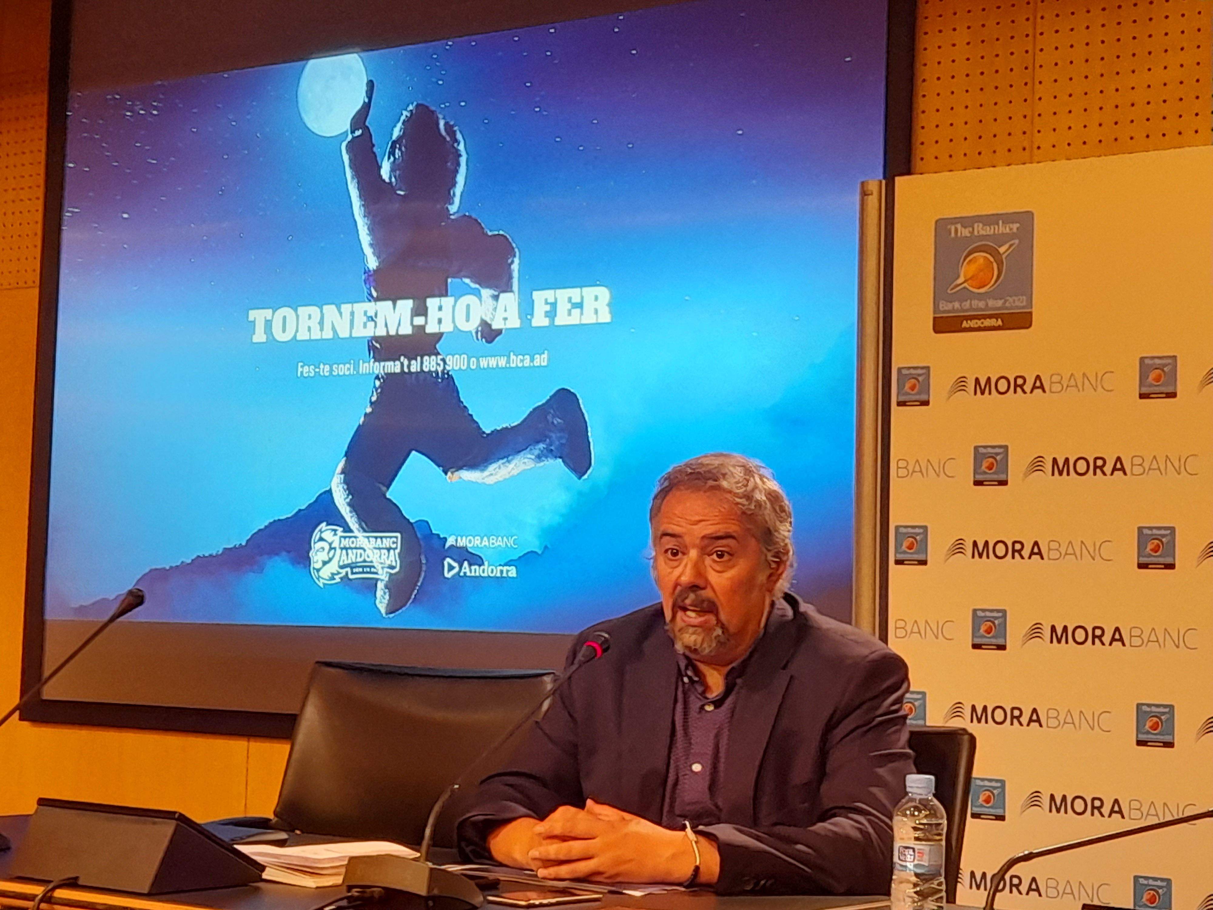 Gabriel Fernández presentant la campanya de socis per a la temporada 2022-2023.