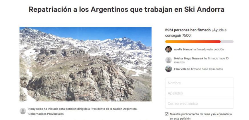 La petició a Change.org