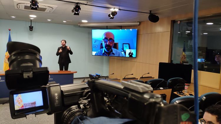 Un instant de la roda de premsa.