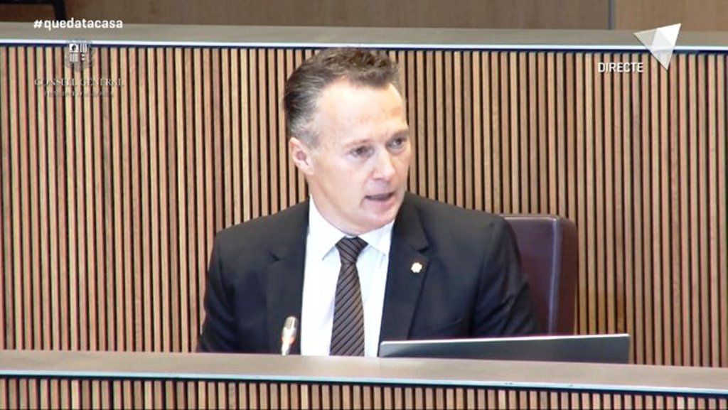 Ferran Costa, durant una intervenció aquest dissabte a la sessió de Consell General.