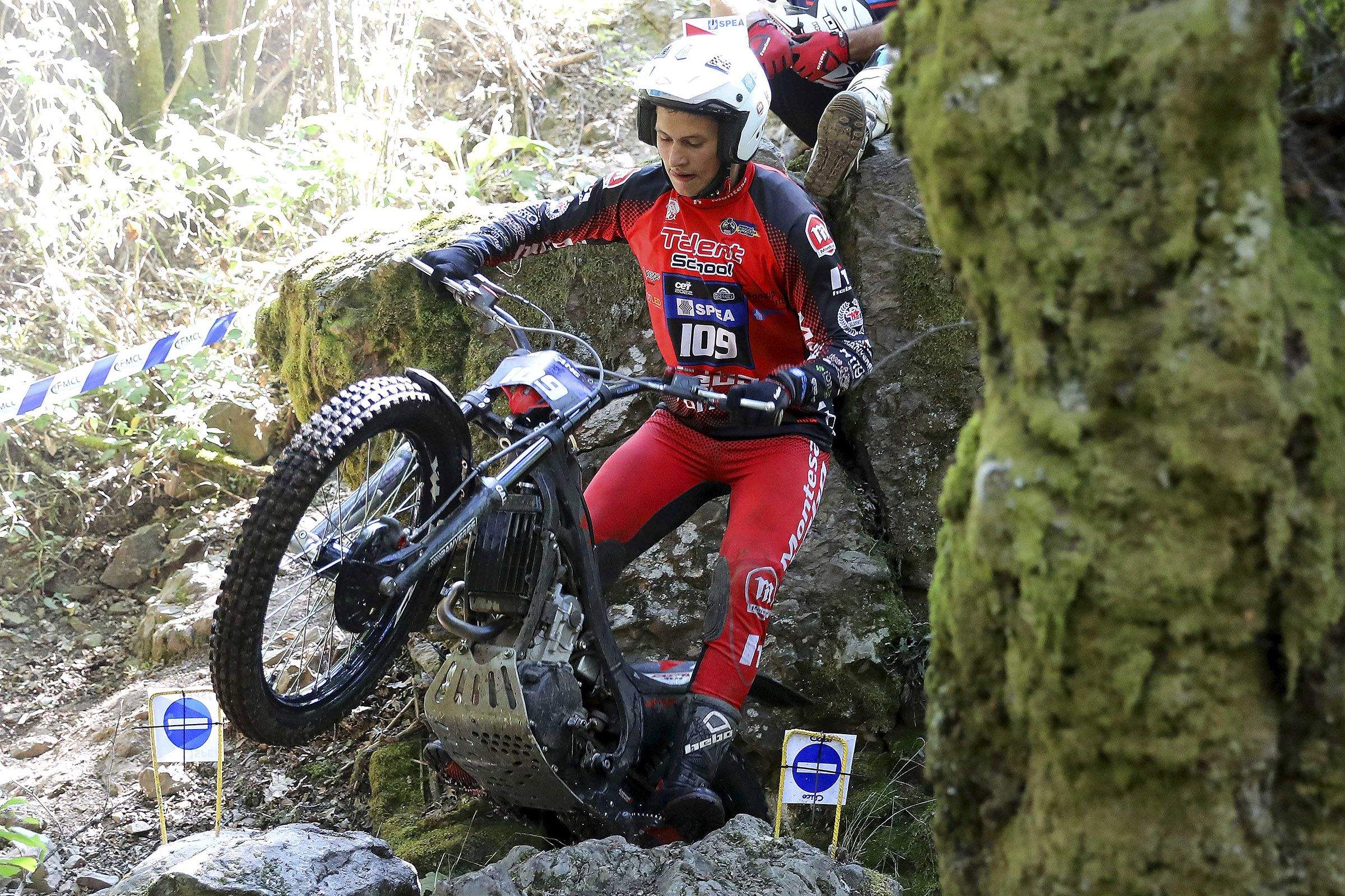 Jordi Lestang en un moment de la seva participació en el TrialGP d'Itàlia.