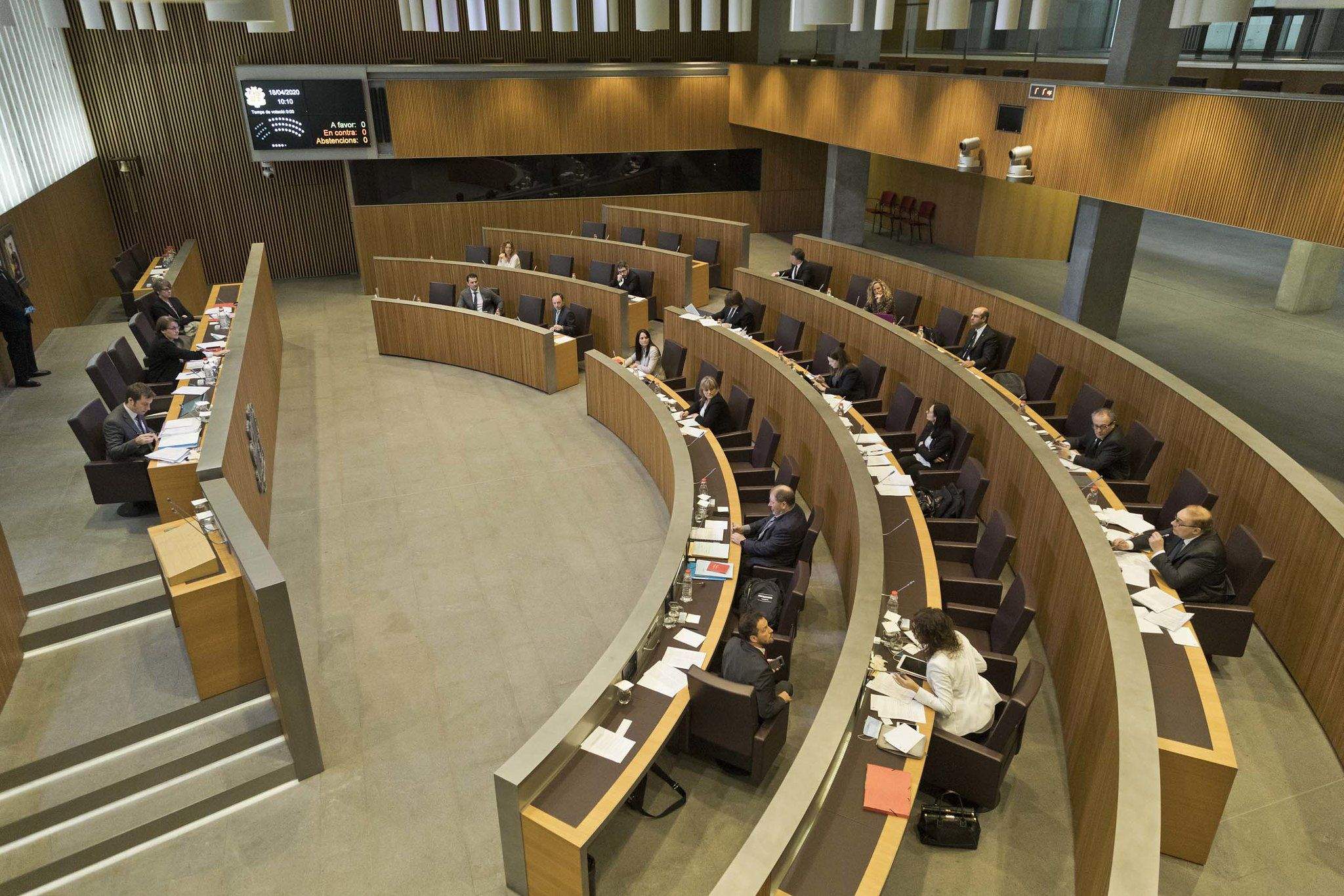 Una imatge de l'hemicicle, dissabte passat.