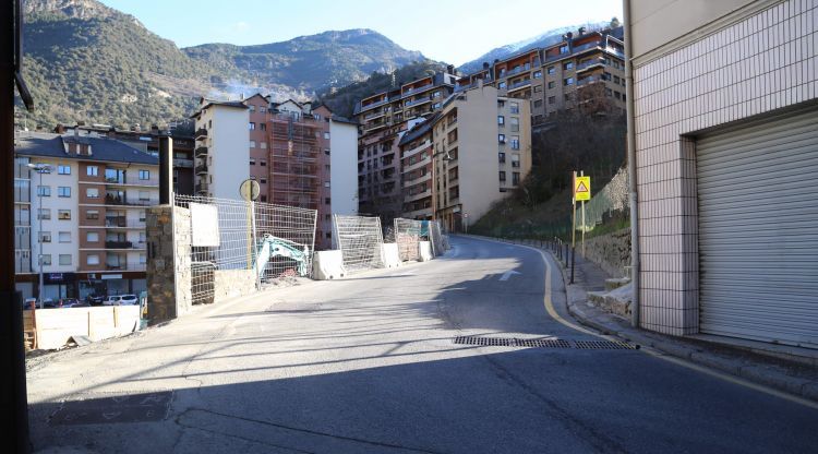 Les obres a la carretera de Nagol.