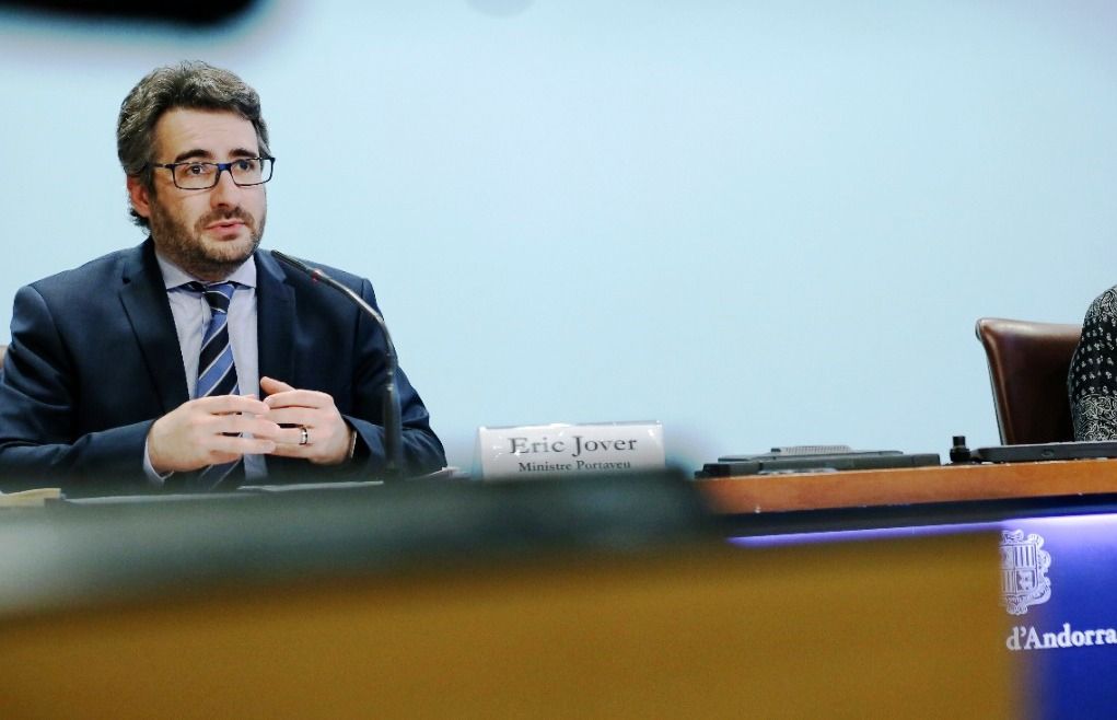 El ministre portaveu, Eric Jover durant la roda de premsa d'aquest dimecres.