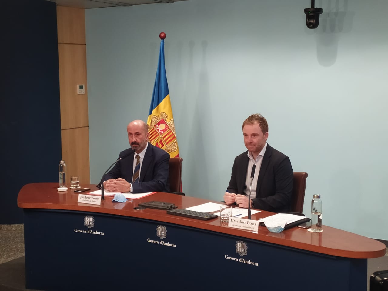 Joan Martínez Benazet i Cristian Pons, a la roda de premsa.