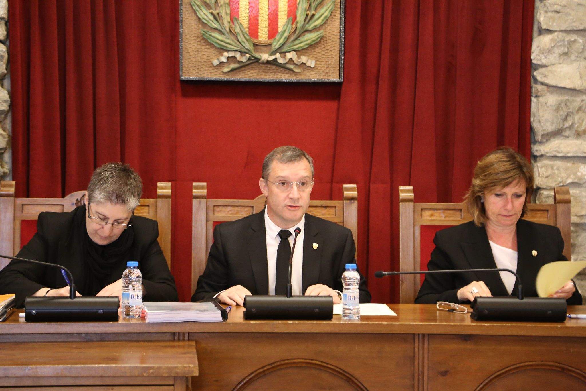 El cònsol major, Josep Majoral intervé durant  la sessió d'aquest dimecres.