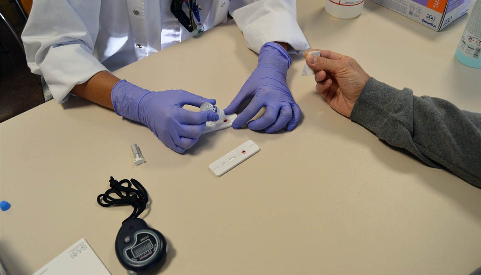 Imatge d'una de les proves fetes aquest dimarts a l'hospital.