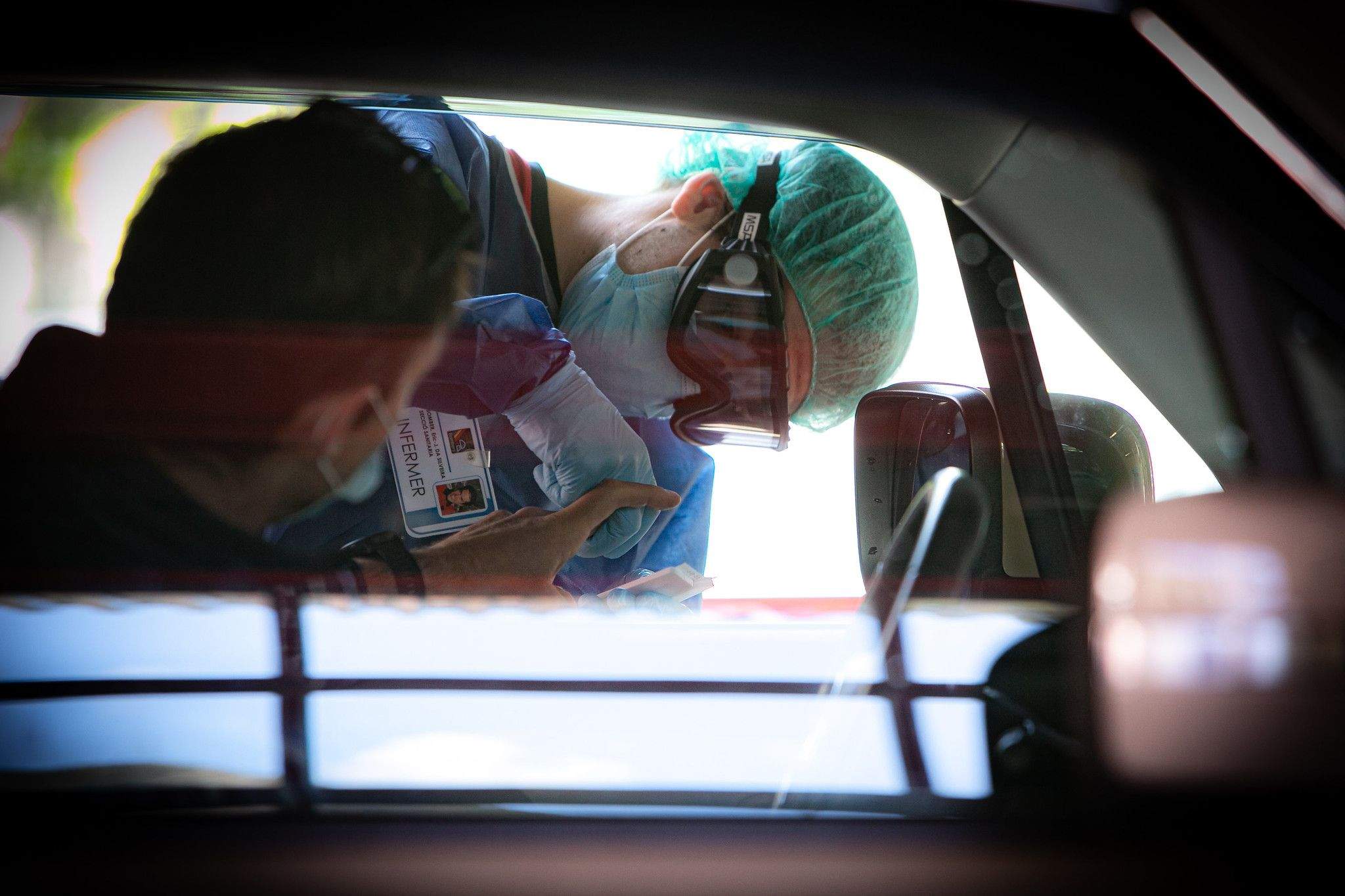 Realització d'un dels tests al parc central dels bombers.