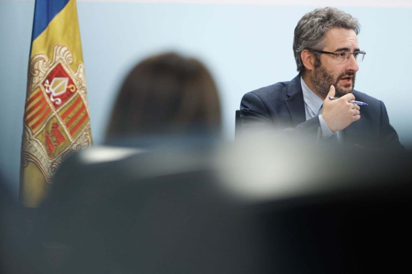 El ministre Eric Jover a la roda de premsa d'aquest dimecres.