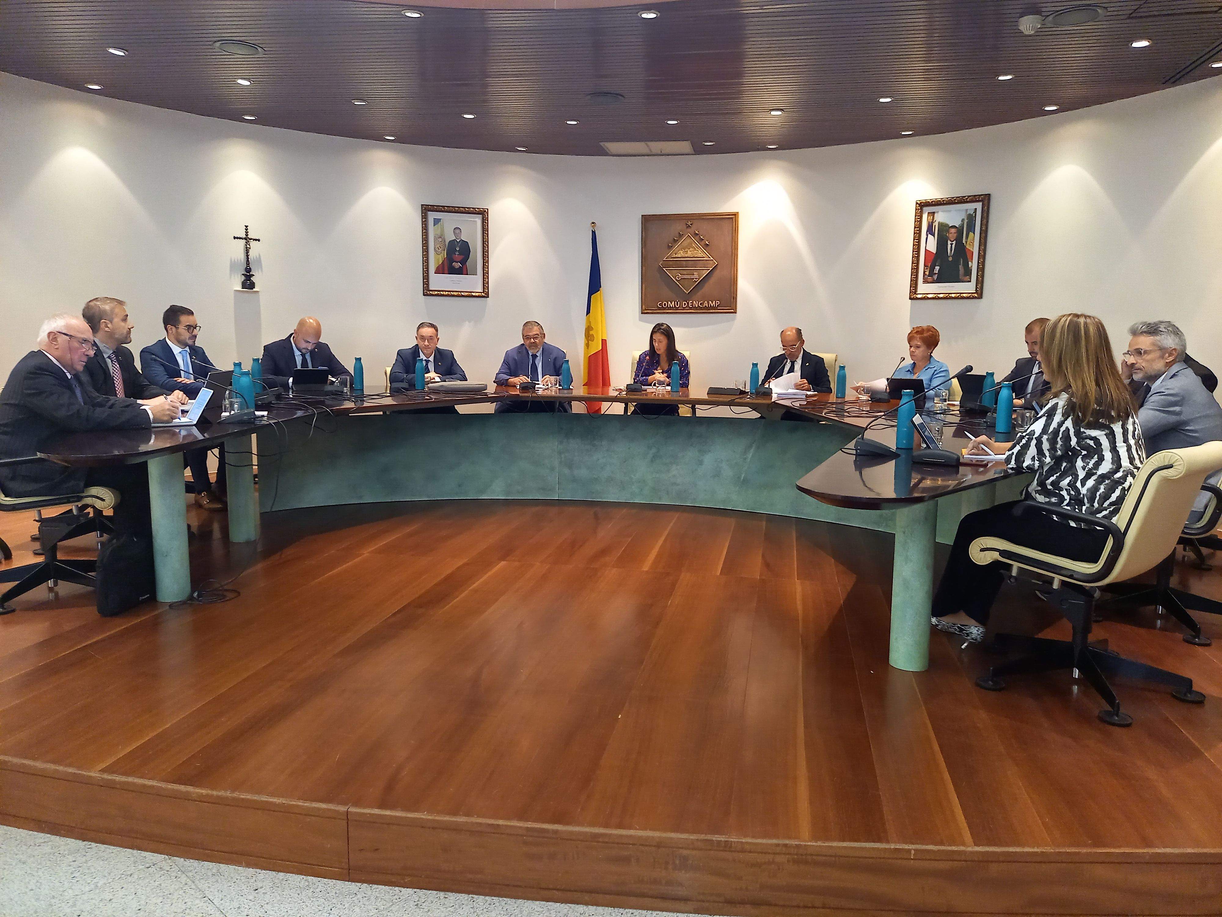 Un instant de la sessió de comú celebrada a Encamp.