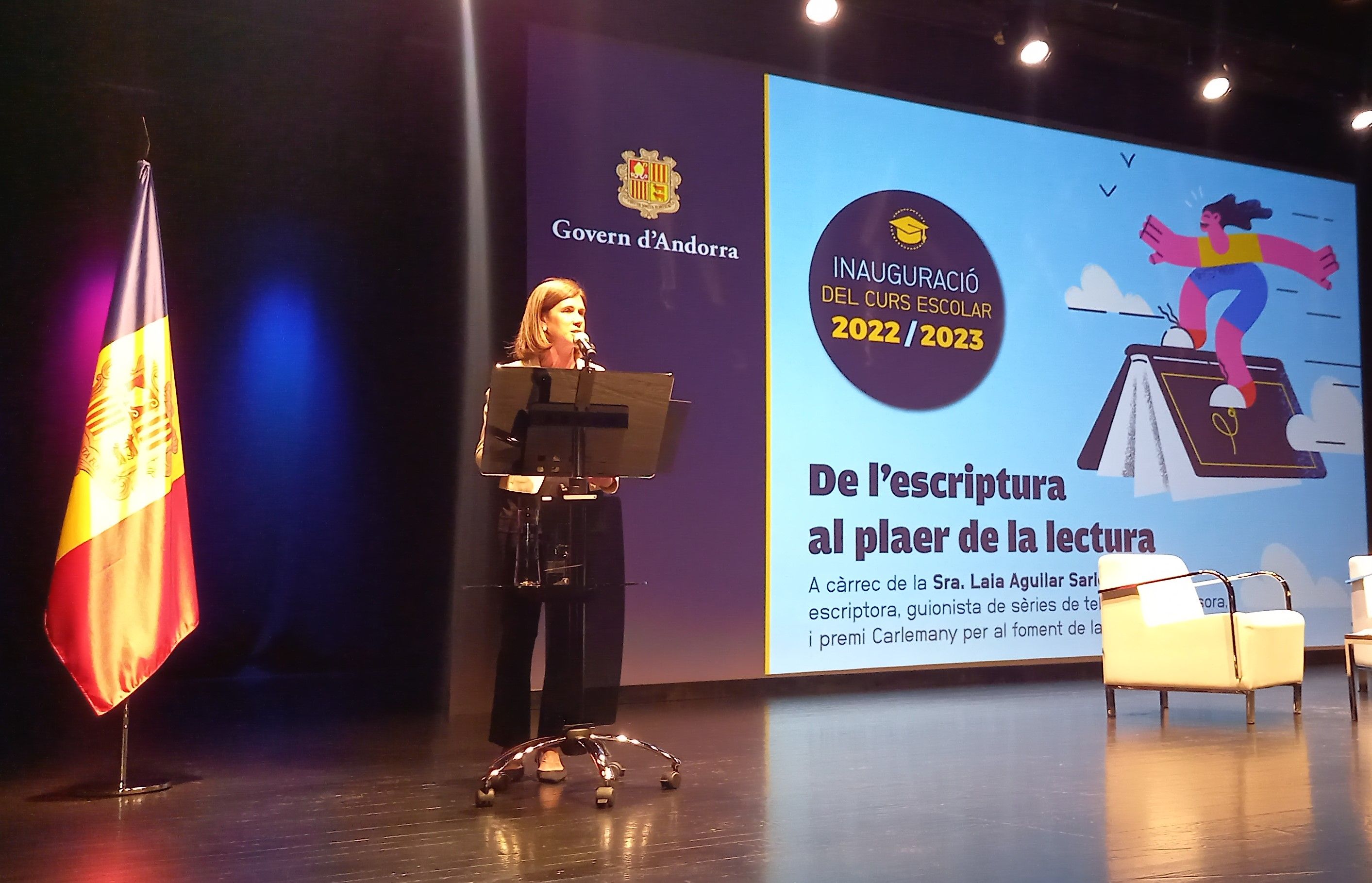 Vilarrubla, presentant la conferència d'inici de curs.