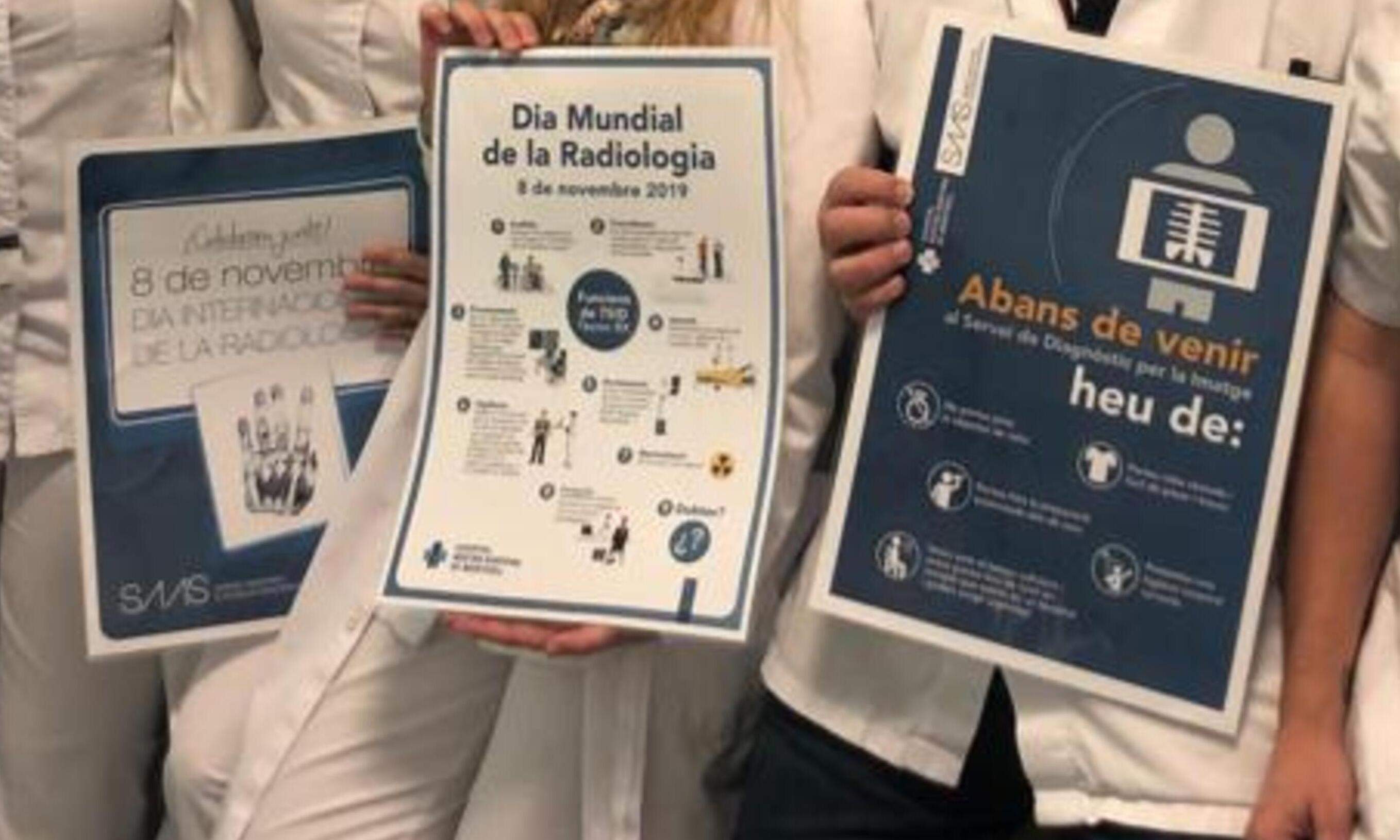 Cartells al·lusius al servei de radiologia del SAAS.
