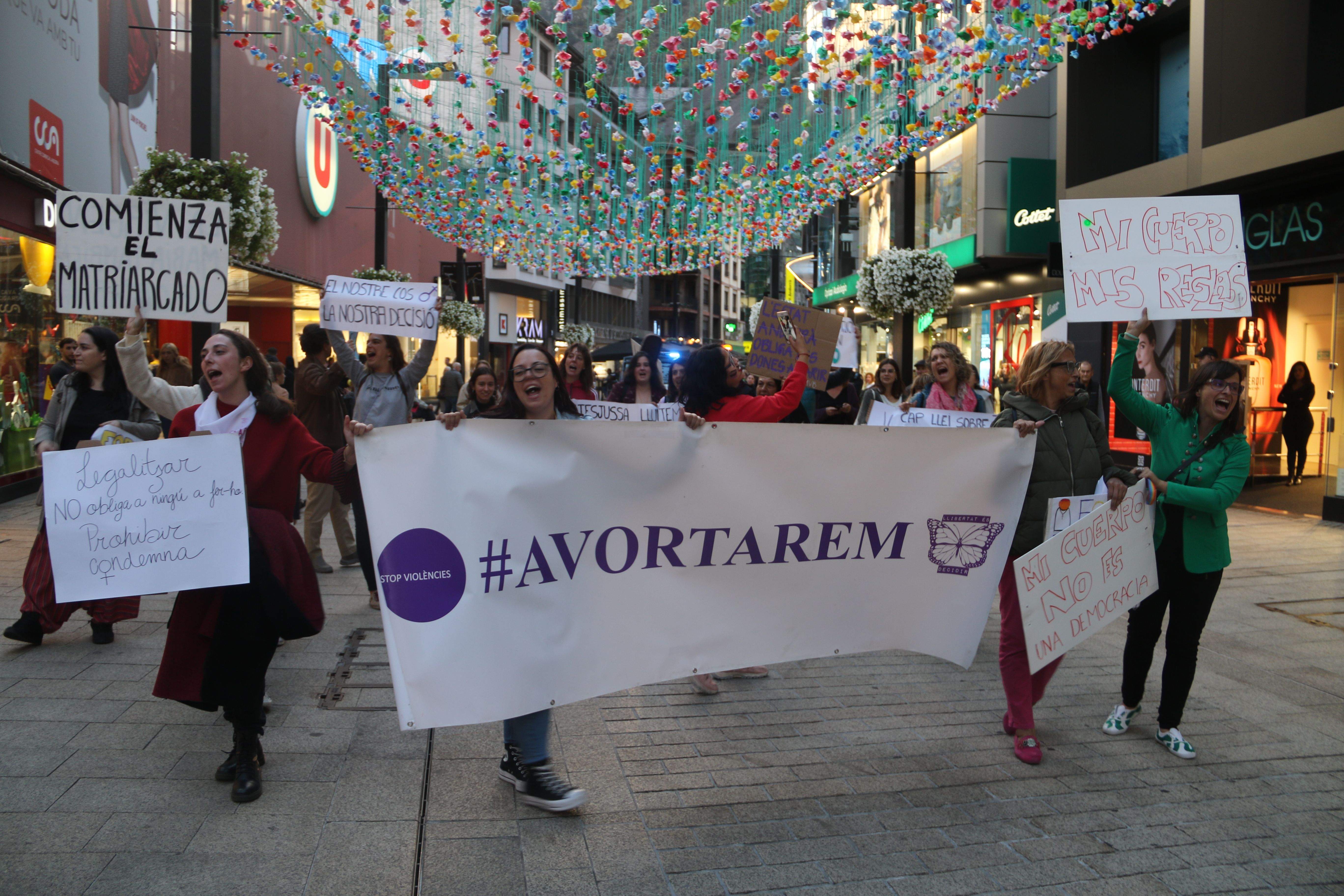 Manifestació avortista d'Stop Violències el setembre de l'any passat.