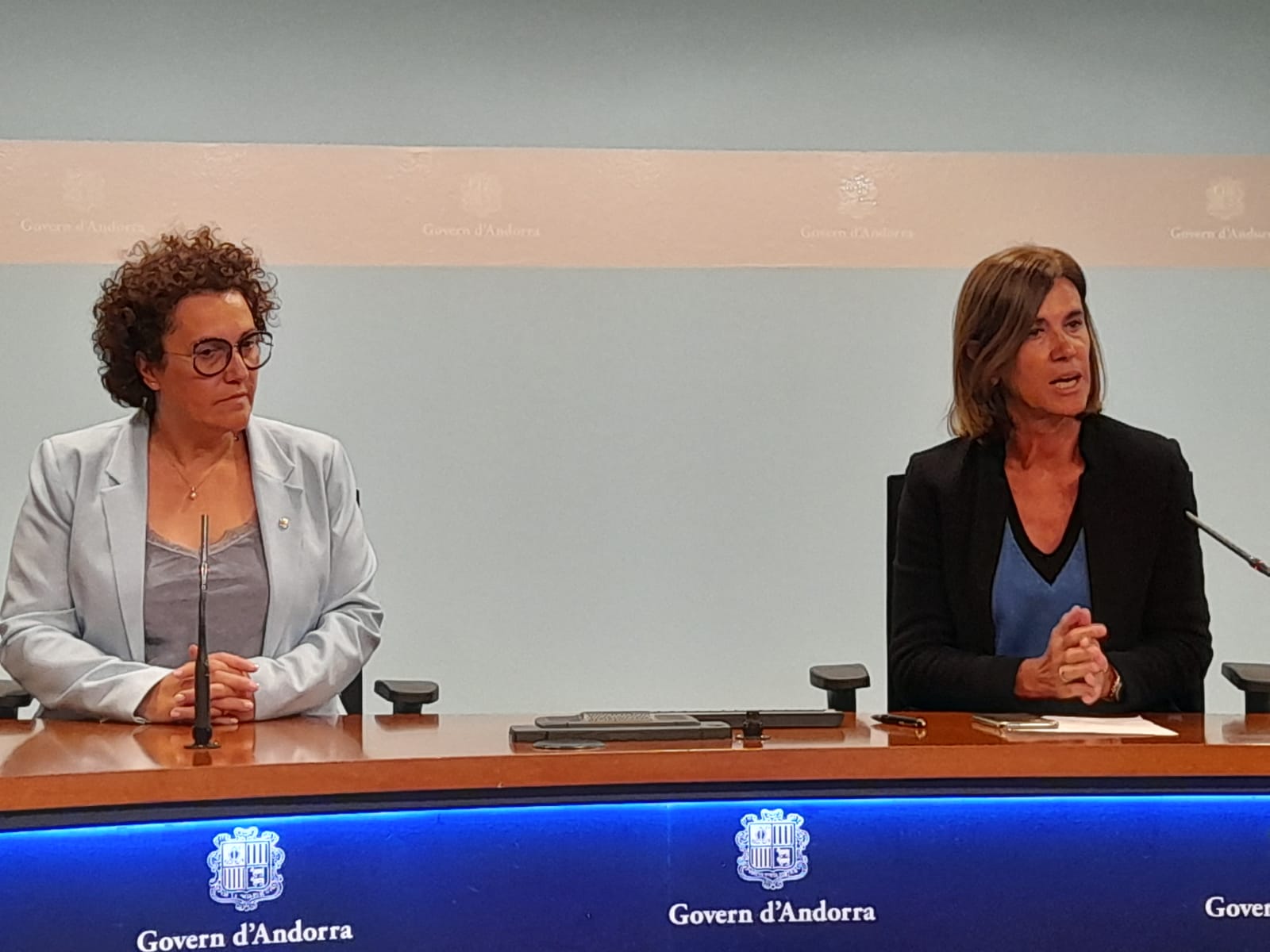 Pallarés i Vilarrubla en la presetació del Pla Nacional de la Infància i la Joventut.