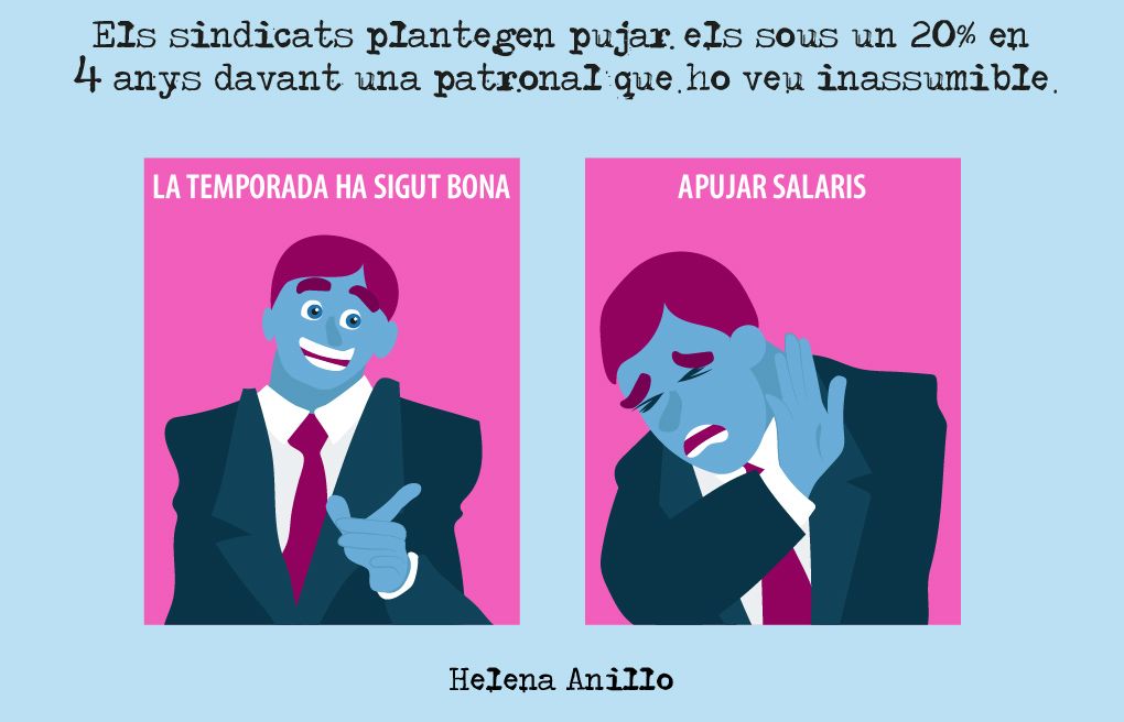 Diferències sobre els salaris.