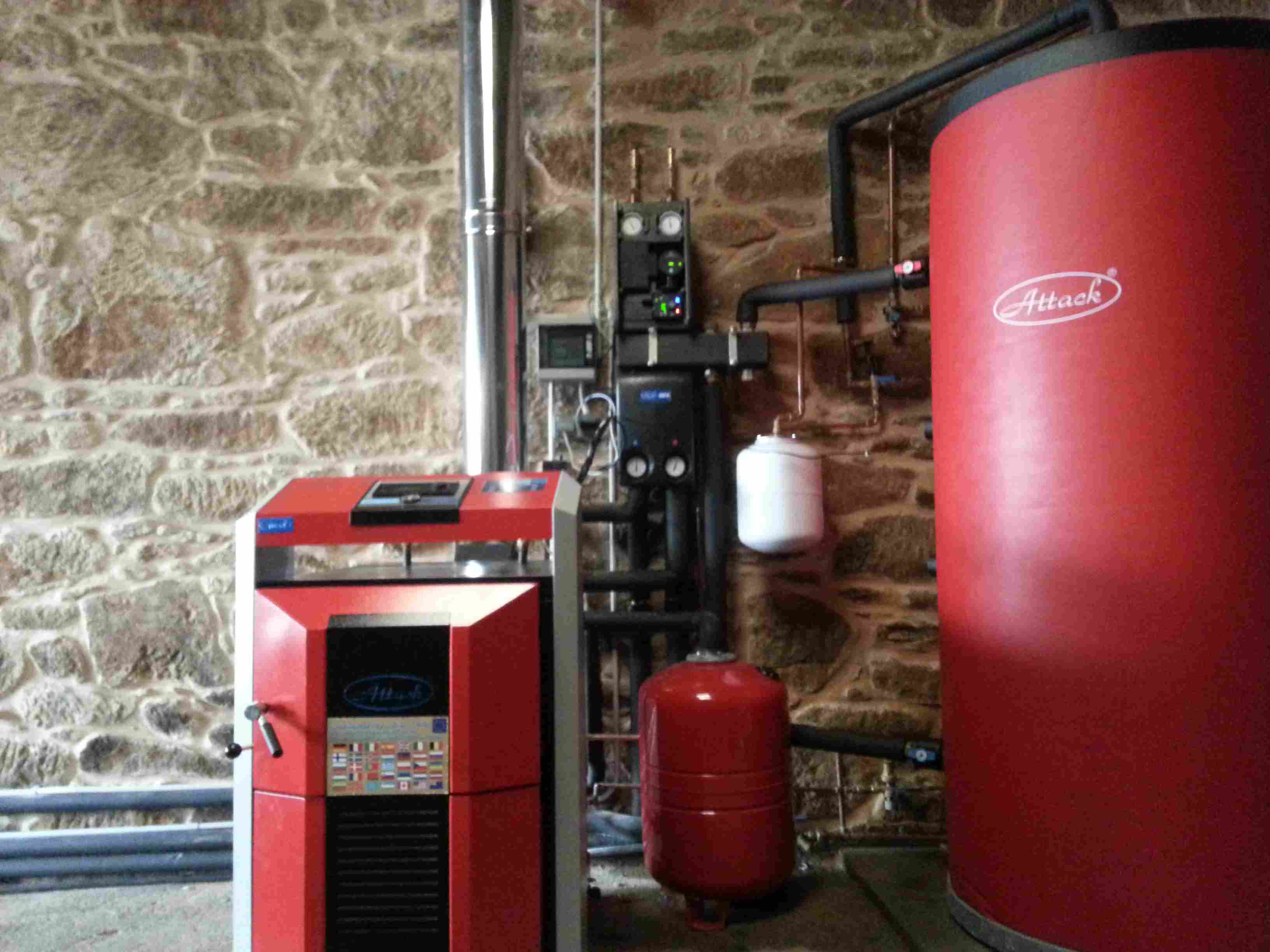 Una caldera de calefacció.