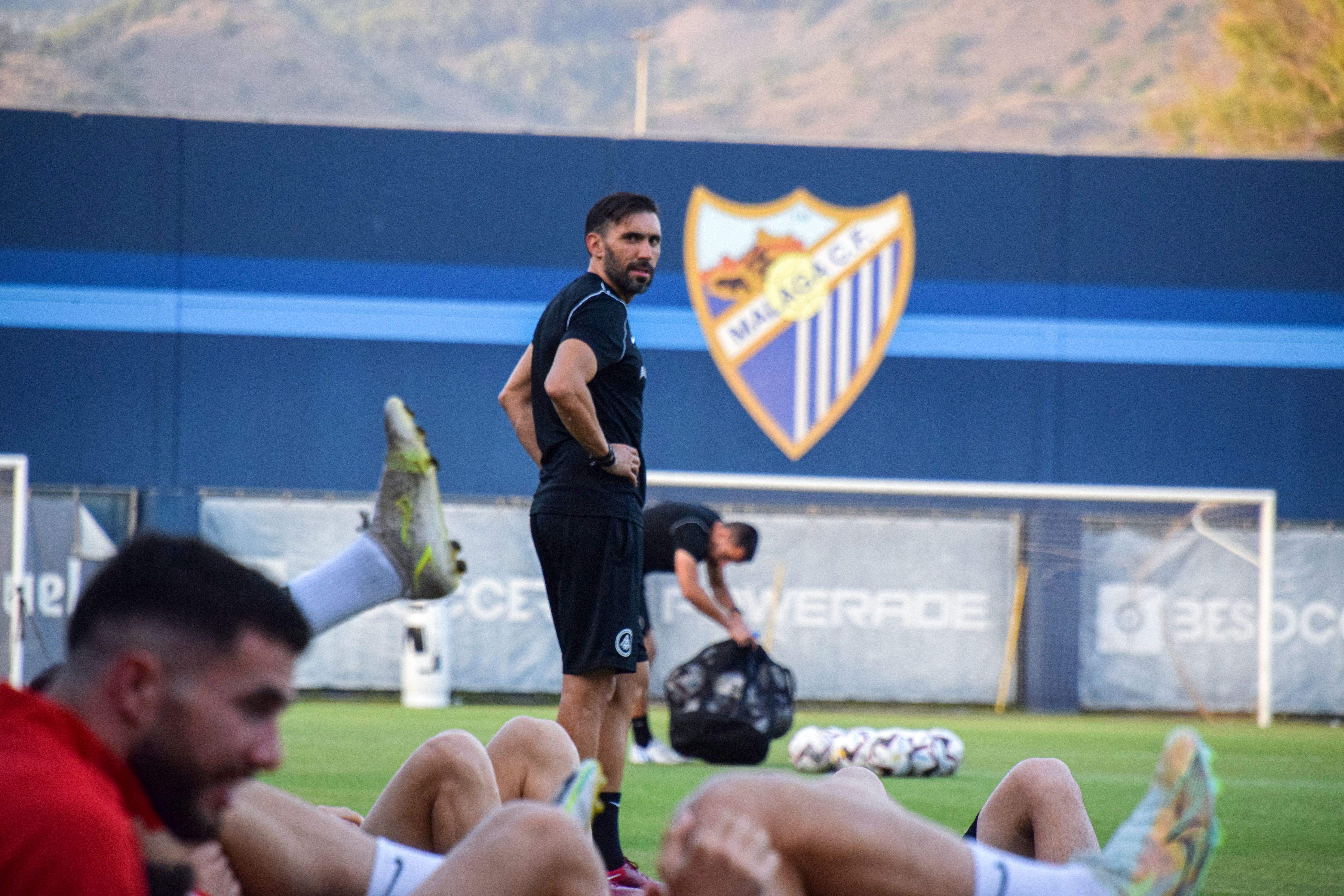 Eder Sarabia en un dels entrenaments que l'FC Andorra ha fet aquests dies a Màlaga.