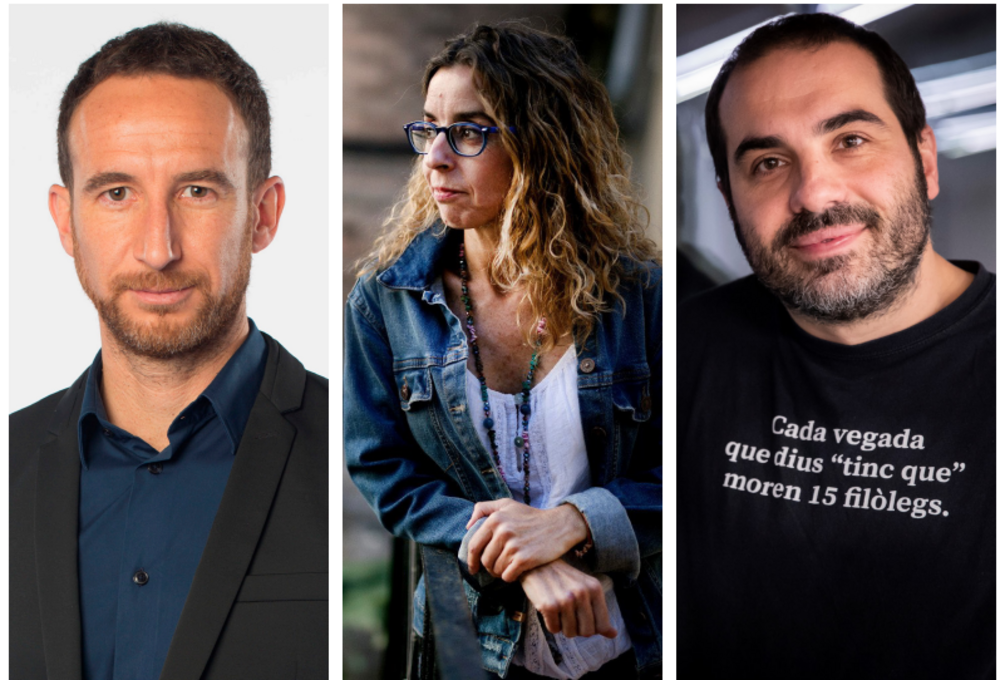 Els participants en la xerrada sobre periodisme de guerra.