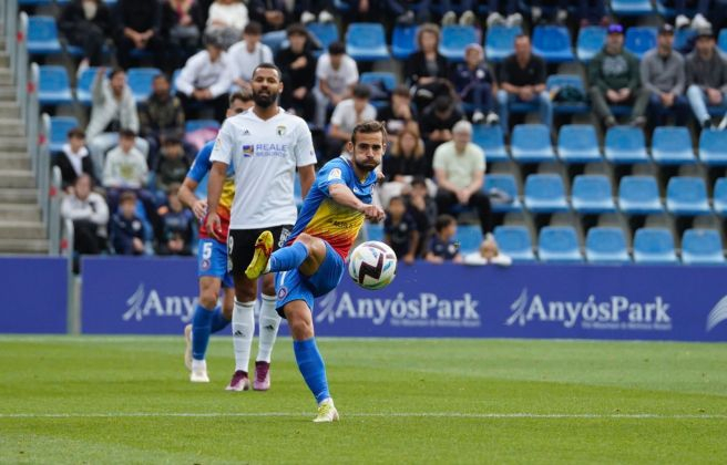 Un instant del partit entre Burgos i Andorra.