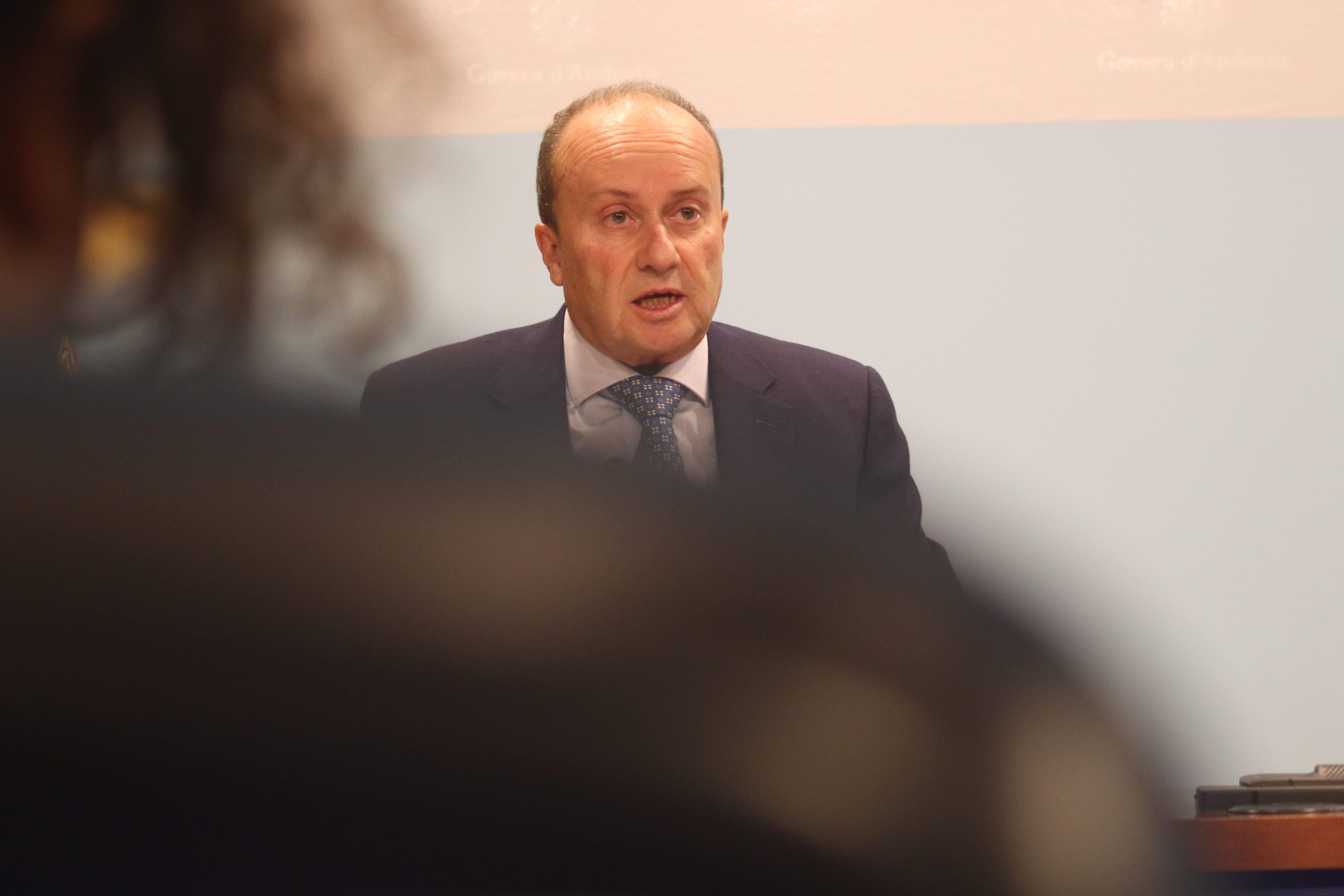 Josep Maria Rossell durant la compareixença d'aquesta tarda. Josep Maria Rossell durant la compareixença d'aquesta tarda.