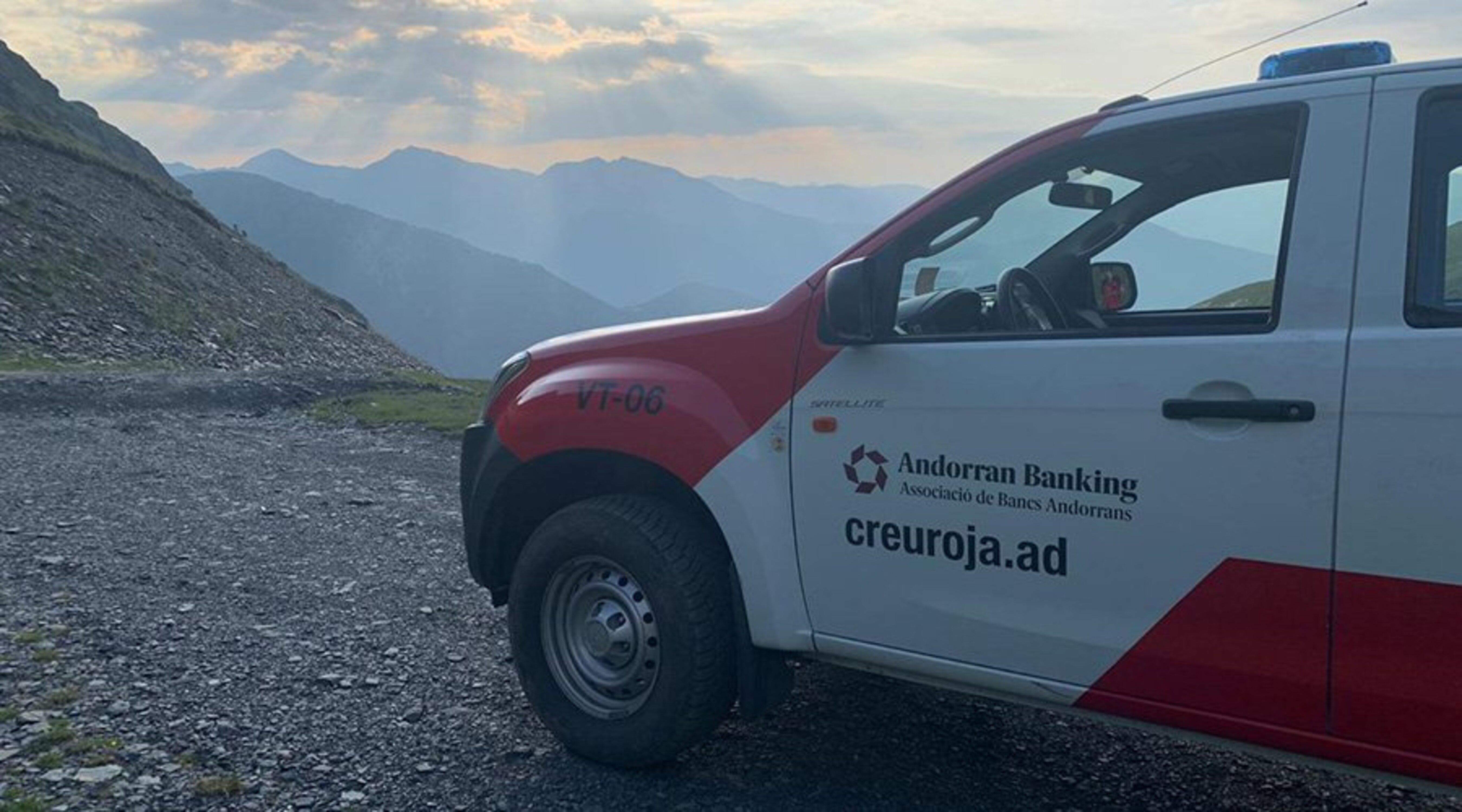 Un vehicle de la Creu Roja Andorrana.