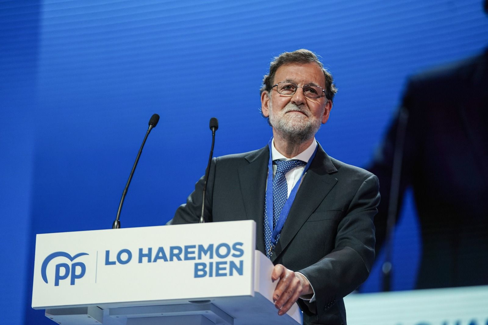 Mariano Rajoy en un míting quan encara liderava el PP.