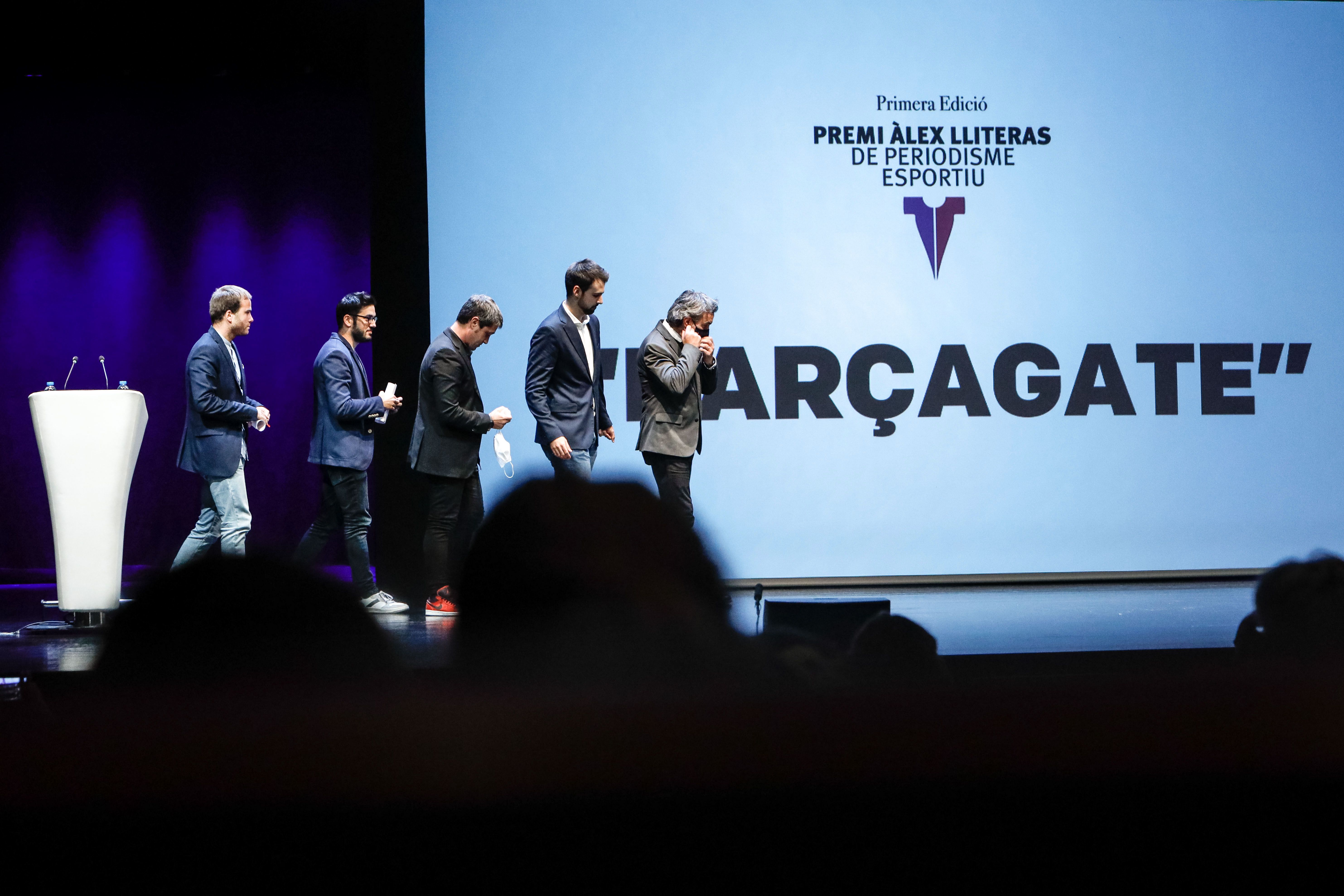 Un instant de l'acte d'entrega de la primera edició del premi.