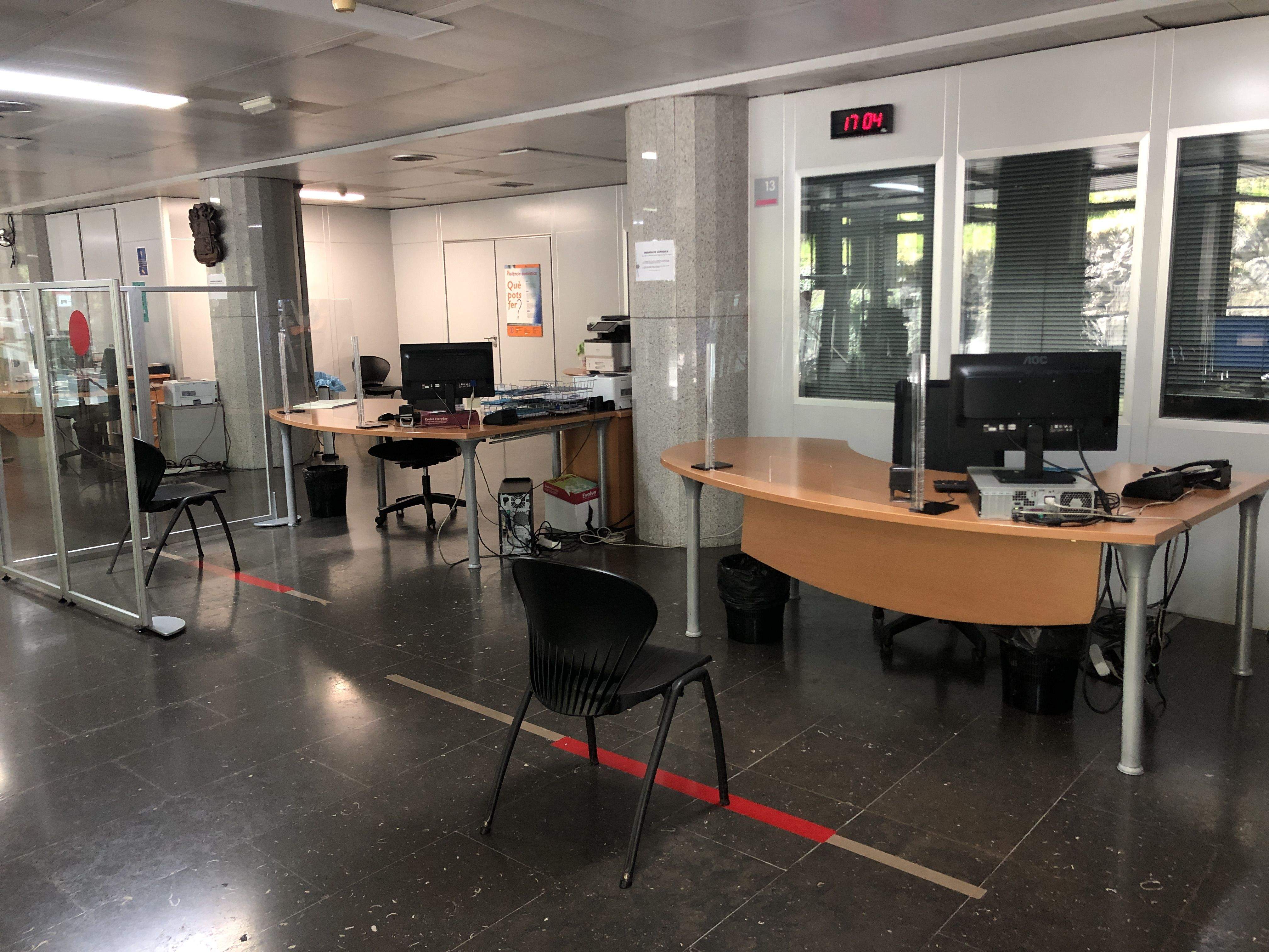 Una imatge de la recepció del servei de policia.