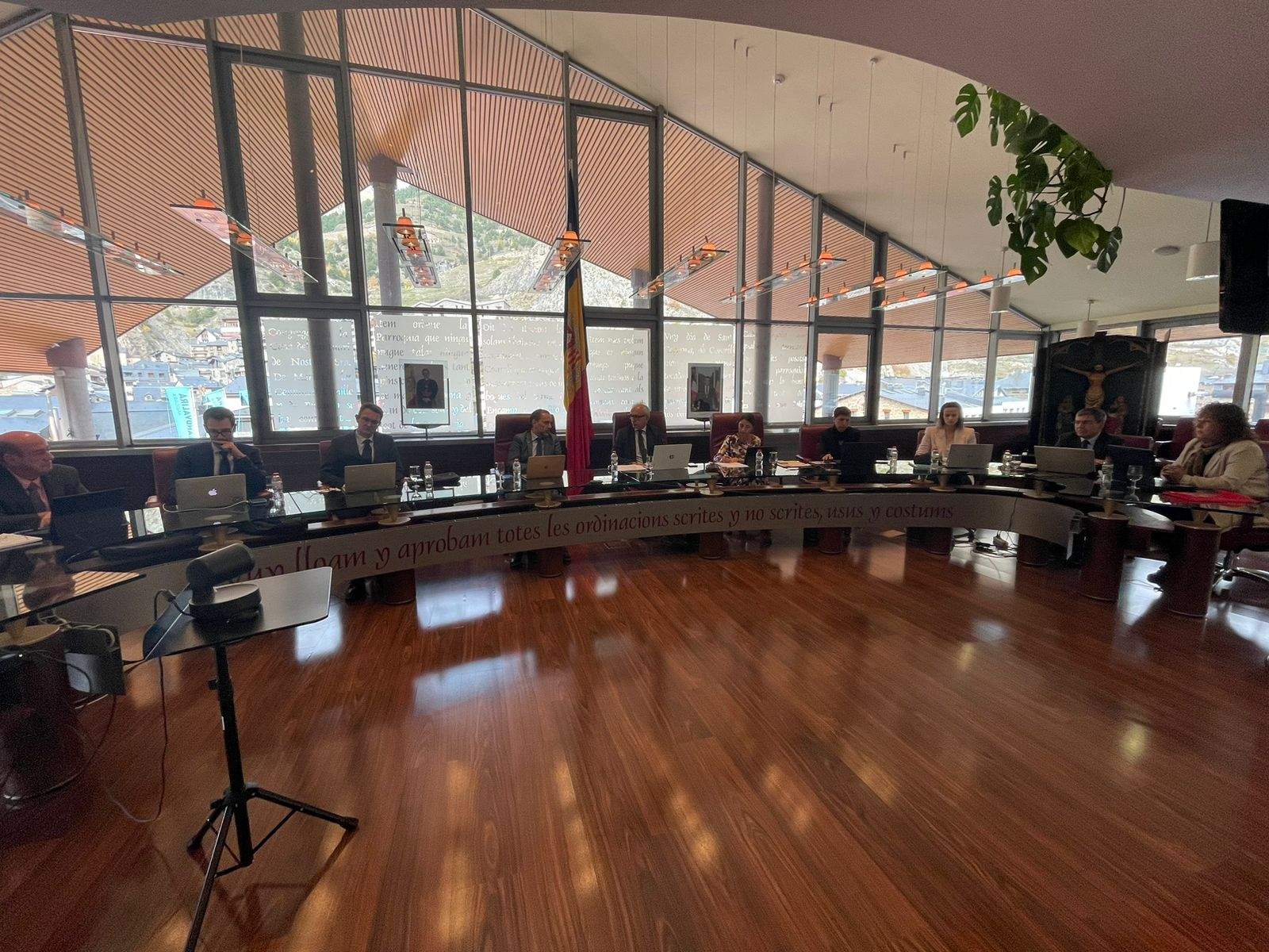 Una vista de la sessió de consell de comú de Canillo d'aquest migdia. Una vista de la sessió de consell de comú de Canillo d'aquest migdia.