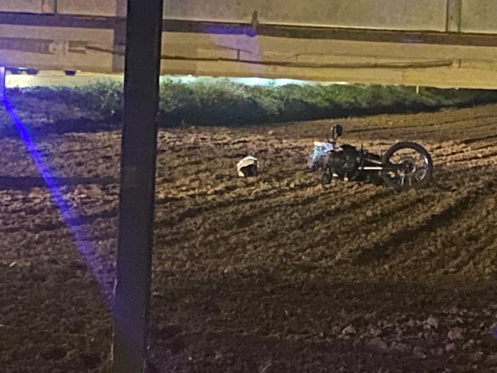 La moto implicada en l'accident.