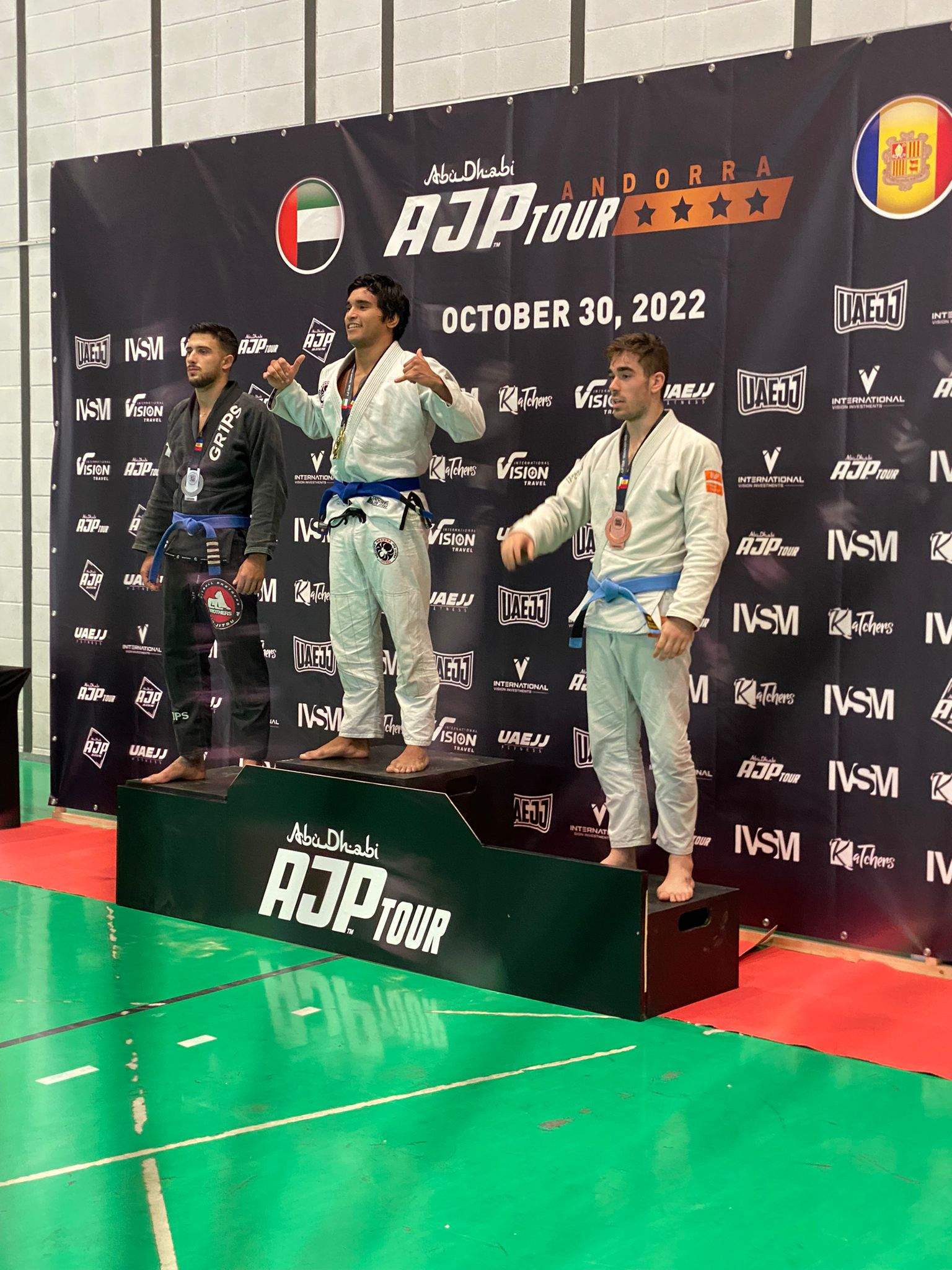 Juan Hernánez, en un dels podis aconseguits.