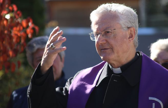 L'arquebisbe Joan-Enric Vives durant ha iniciat aquest matí la visita pastoral a la Massana.