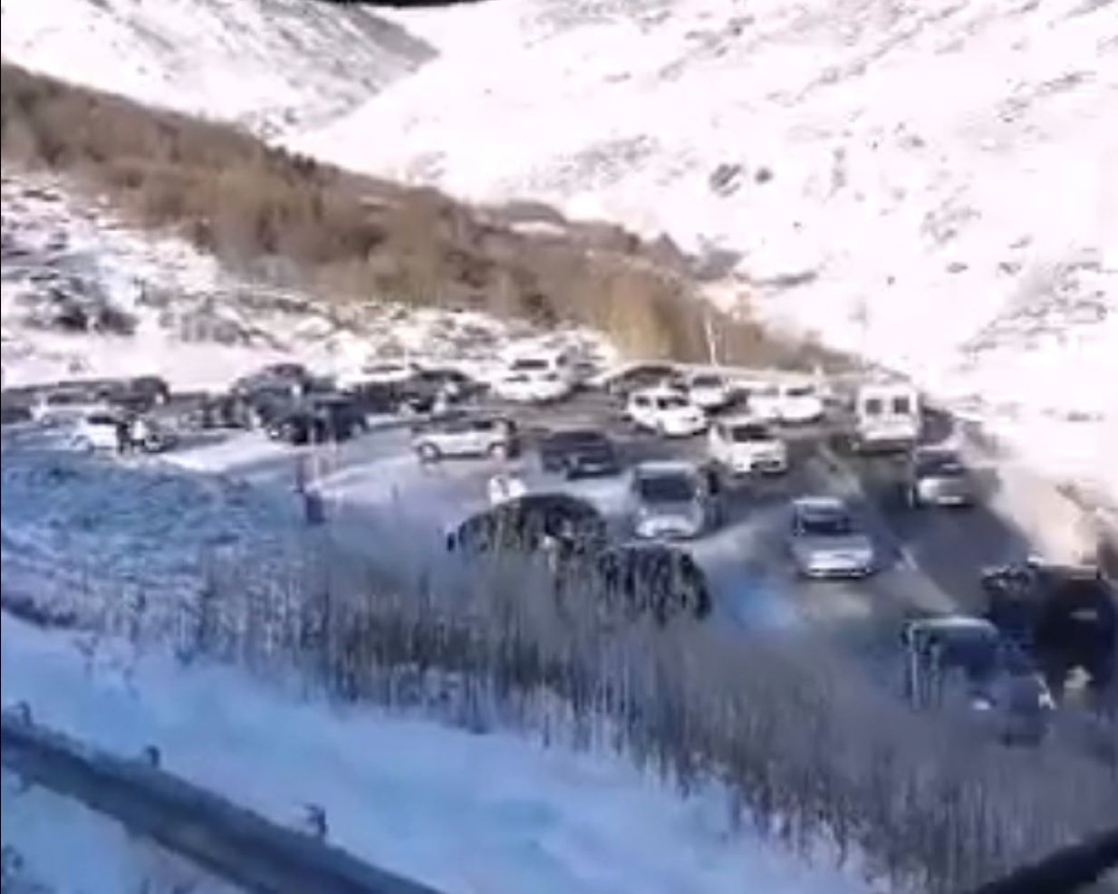 Accés al Pas aquest dissabte al matí.