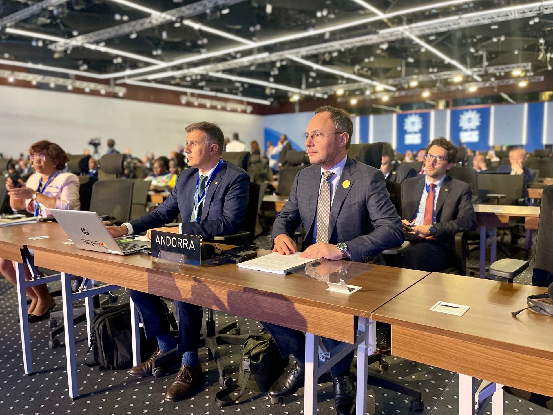 Guillem Casal (dreta) rere Xavier Espot.